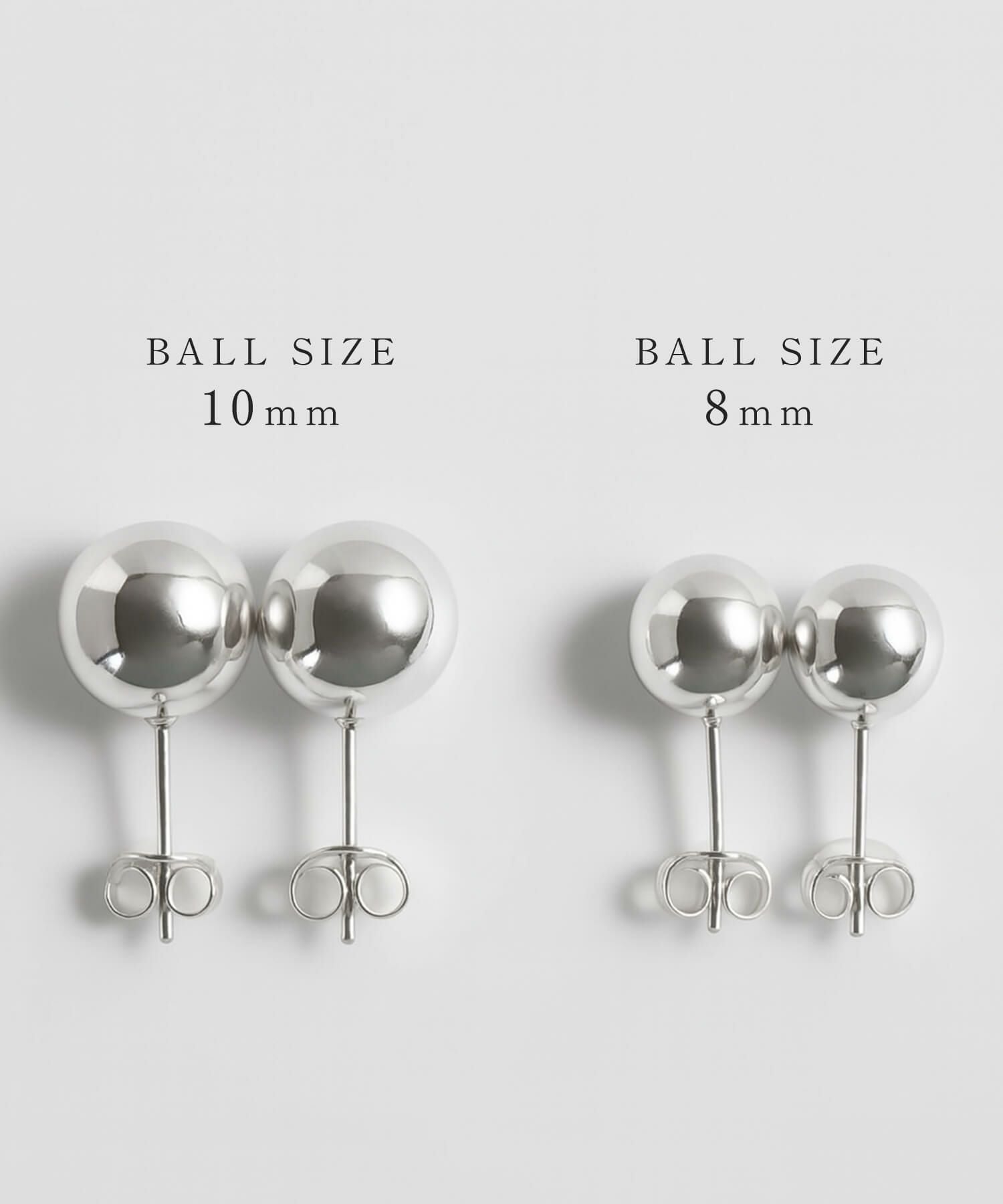 Silver925 Round Ball Stud Earrings HELMIE -ヘルミー- | Ops.(オプス