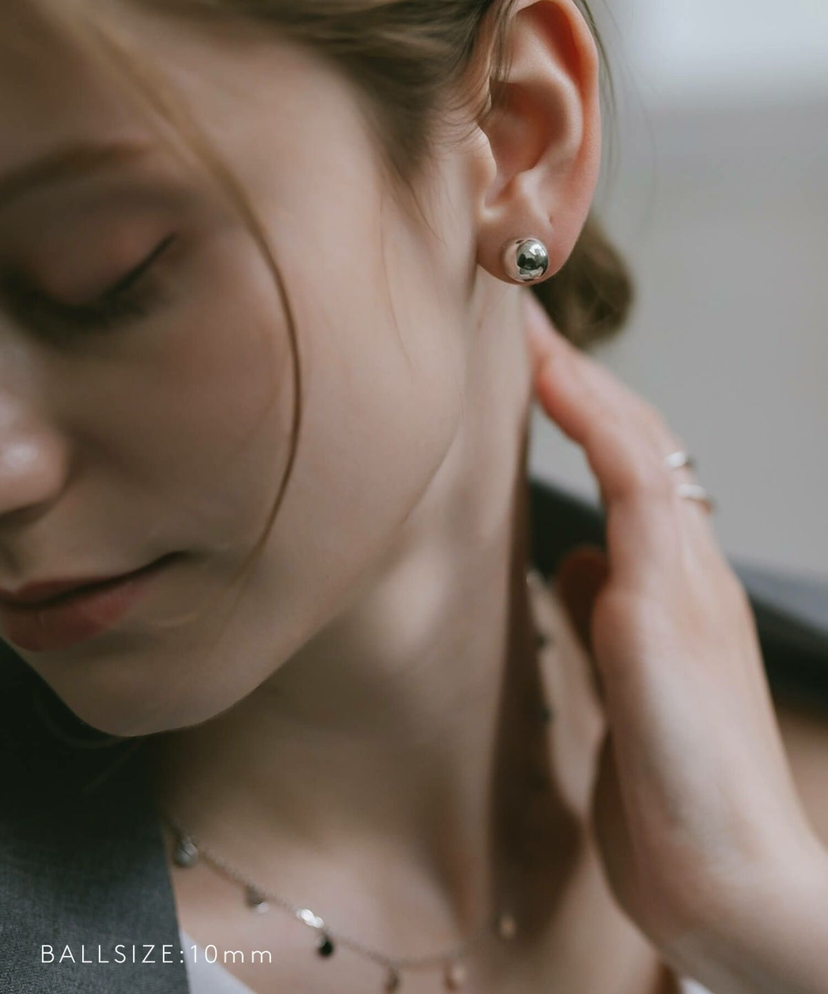 ピアスキャッチボールシルバー925大きめ大ぶり丸玉【HELMIEヘルミー】ピアス丸イエローゴールドスタッドピアスボールボールピアスメタルボール円形ピアス金属アレルギー18金ピアスゴールド大ぶり金属アレルギーピアス