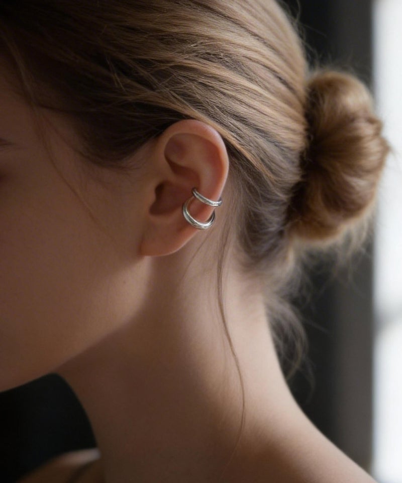 イヤーカフ 大ぶり レディース シンプル シルバー925 イヤカフ イヤーカフス ノンホールピアス ピアリング 大ぶり 【RHENE レーネ】 18k ゴールド仕上げ イヤリング Silver925 金属アレルギー対応 片耳用 フック ピアス カジュアル フォーマル おしゃれ