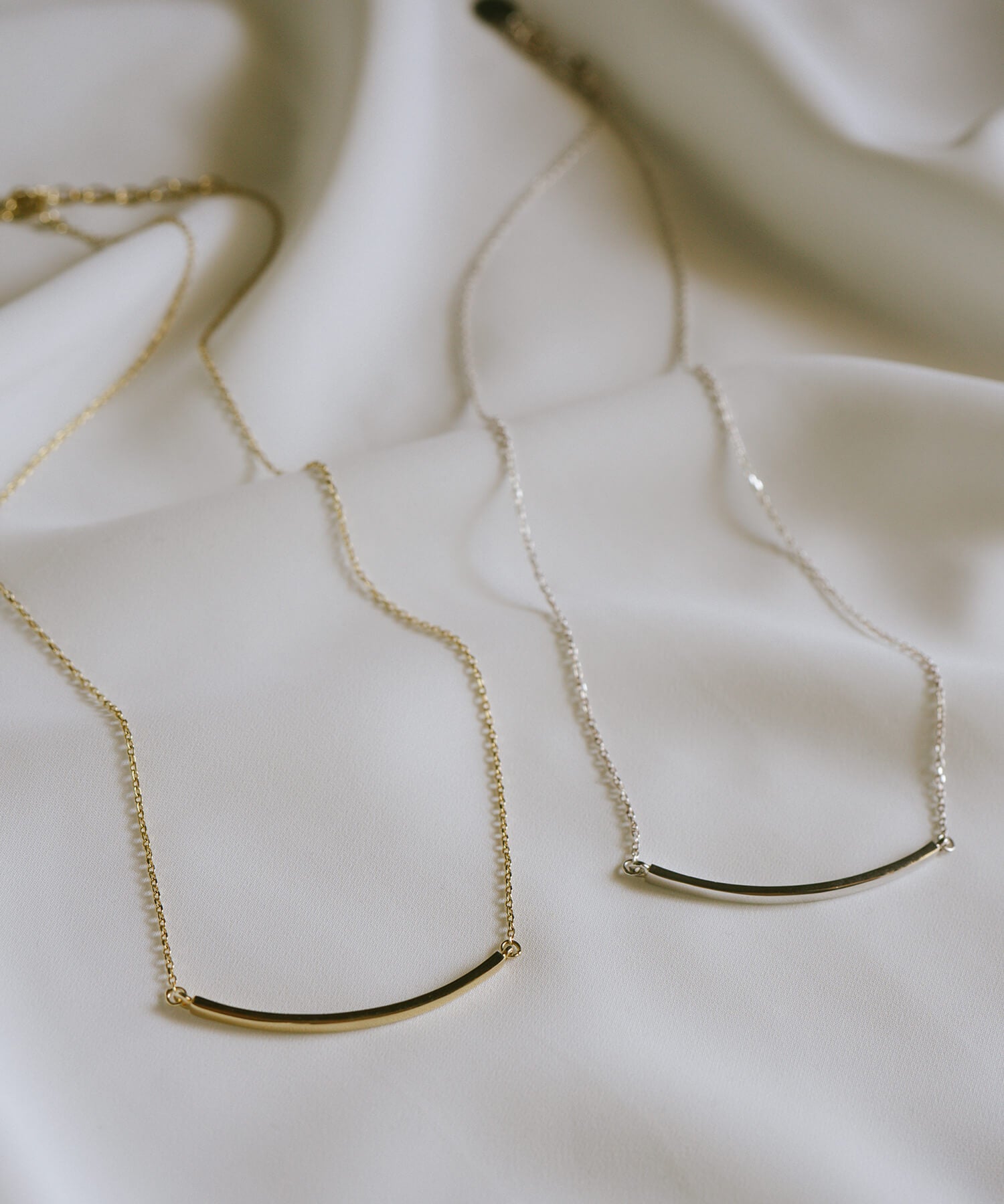 Silver925 Smile Line Bar Necklace TIGO-NK -ティゴ- | Ops.(オプス