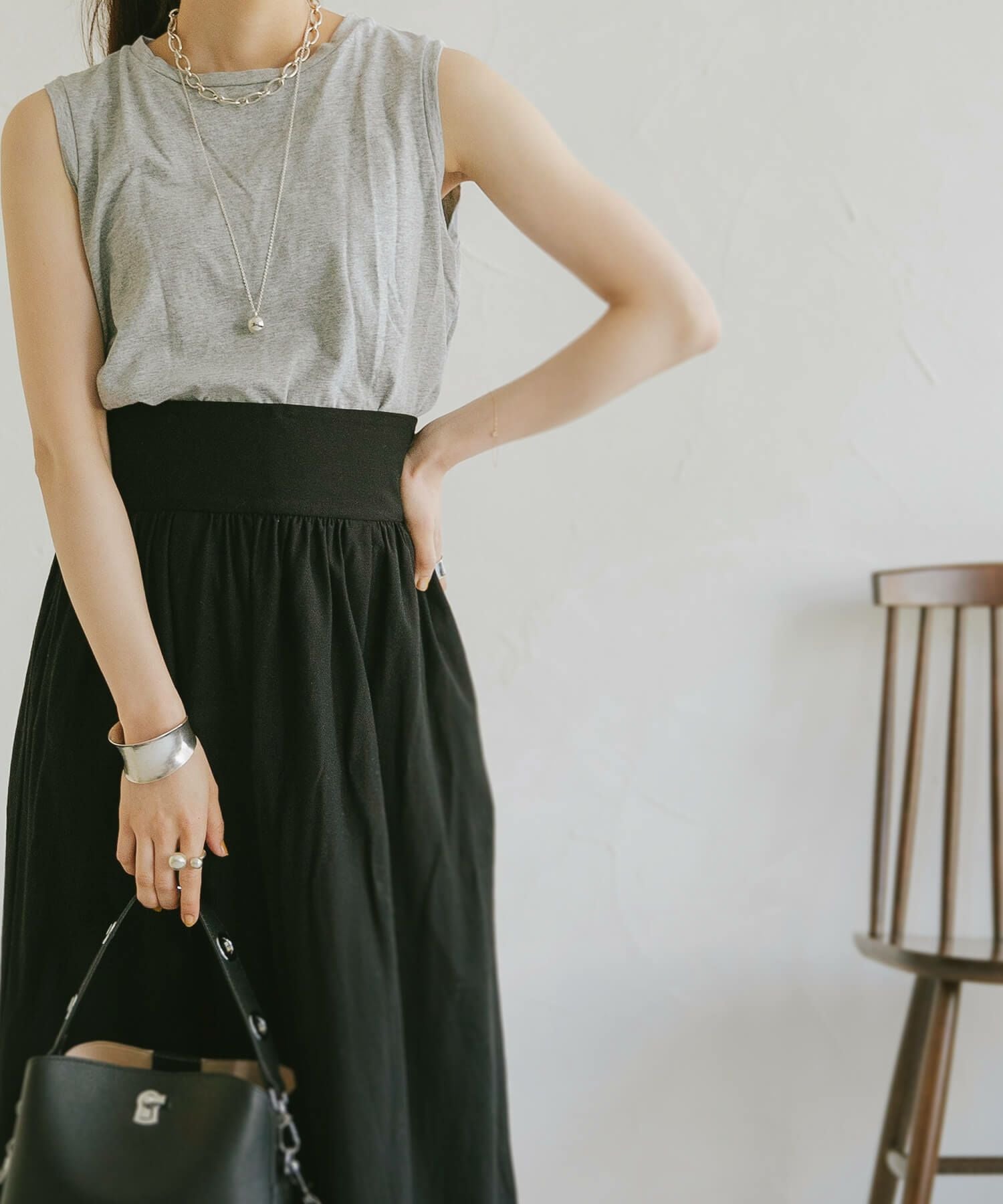 Silver925 Round Ball Long Necklace FAFAO -ファファオ- | Ops