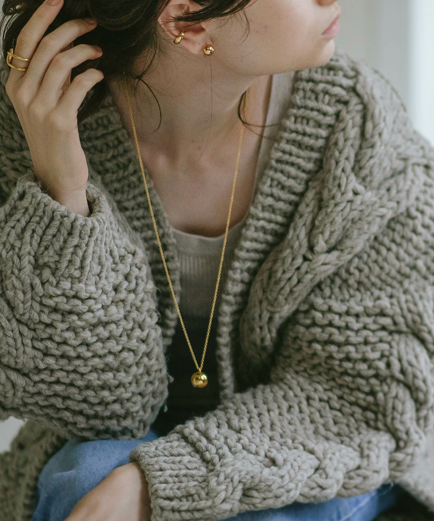 Silver925 Round Ball Long Necklace FAFAO -ファファオ- | Ops Silver925 Round Ball Long Necklace FAFAO -ファファオ- | Ops