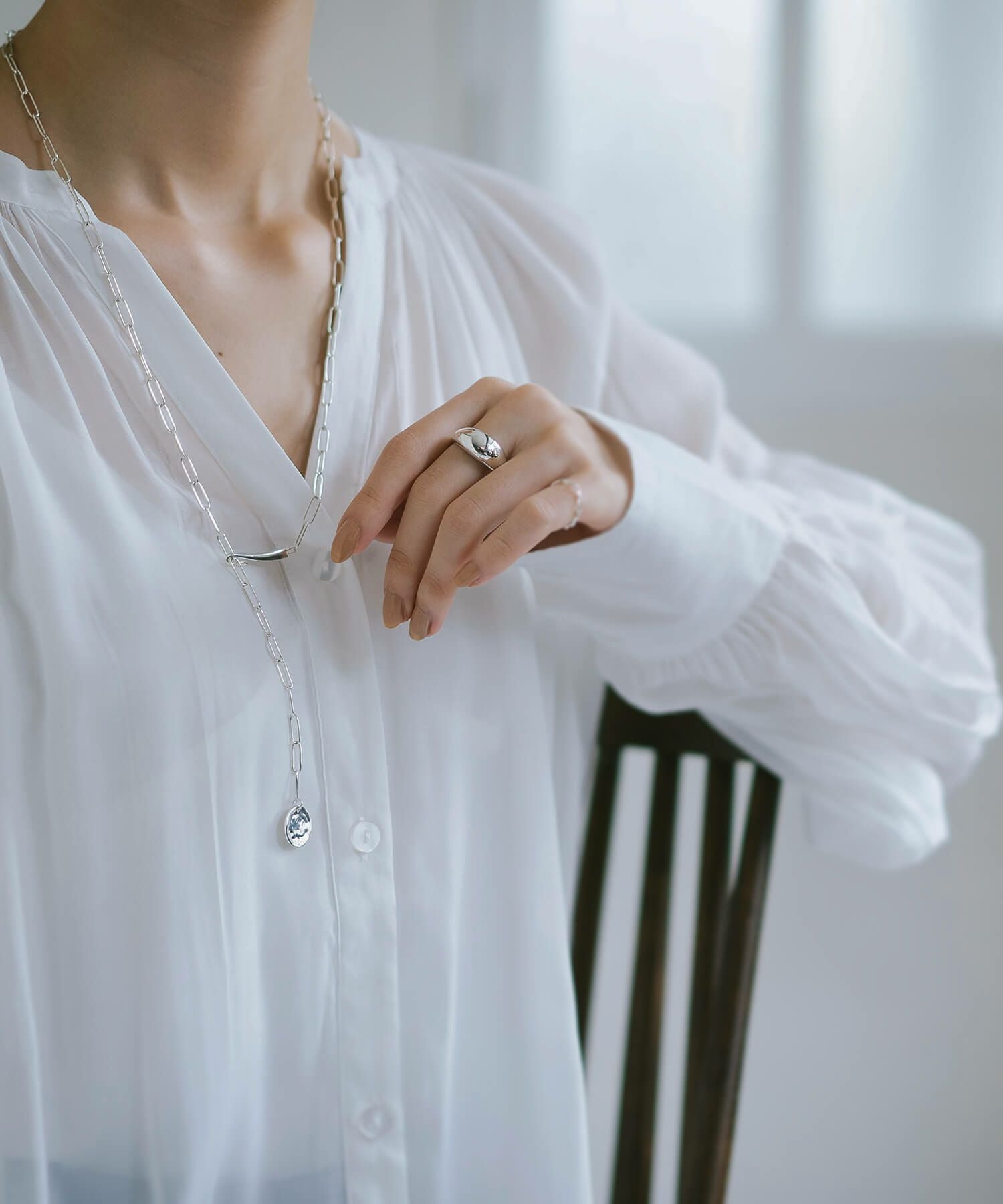 Silver925 BoxChain Coin Necklace NOVAC-BLANCA -ノバックブランカ