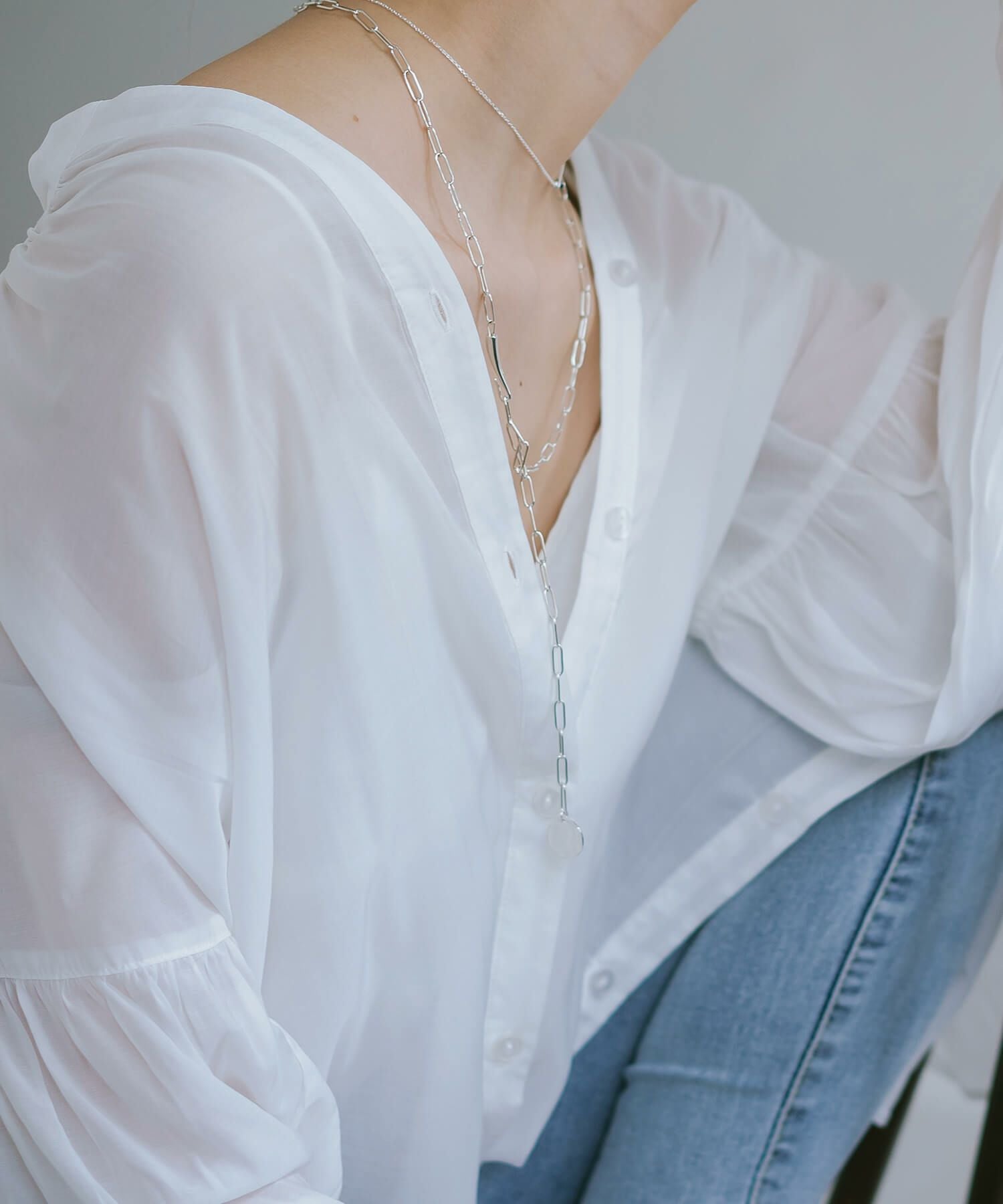 Silver925 BoxChain Coin Necklace NOVAC-BLANCA -ノバックブランカ