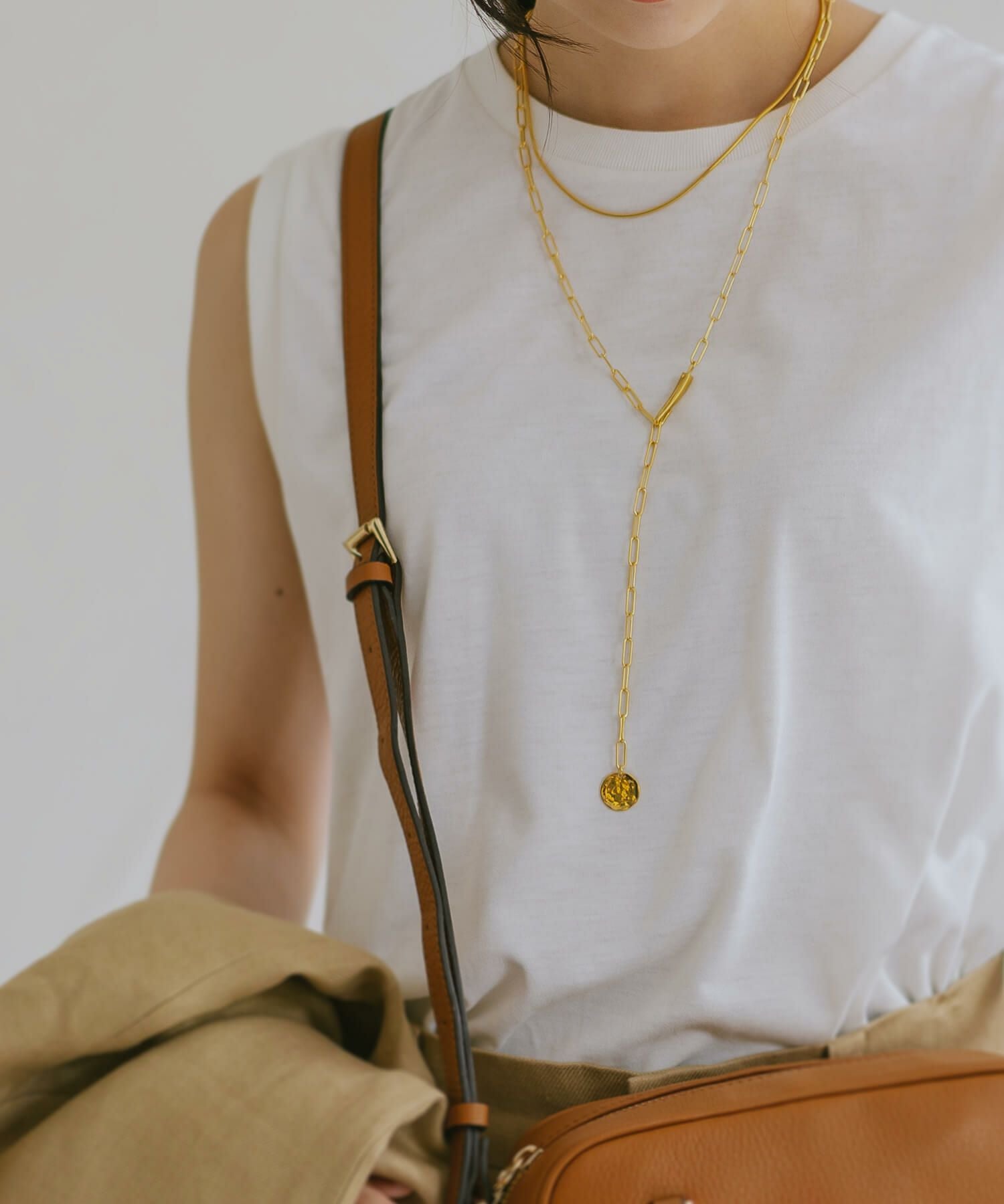 Silver925 BoxChain Coin Necklace NOVAC-BLANCA -ノバックブランカ