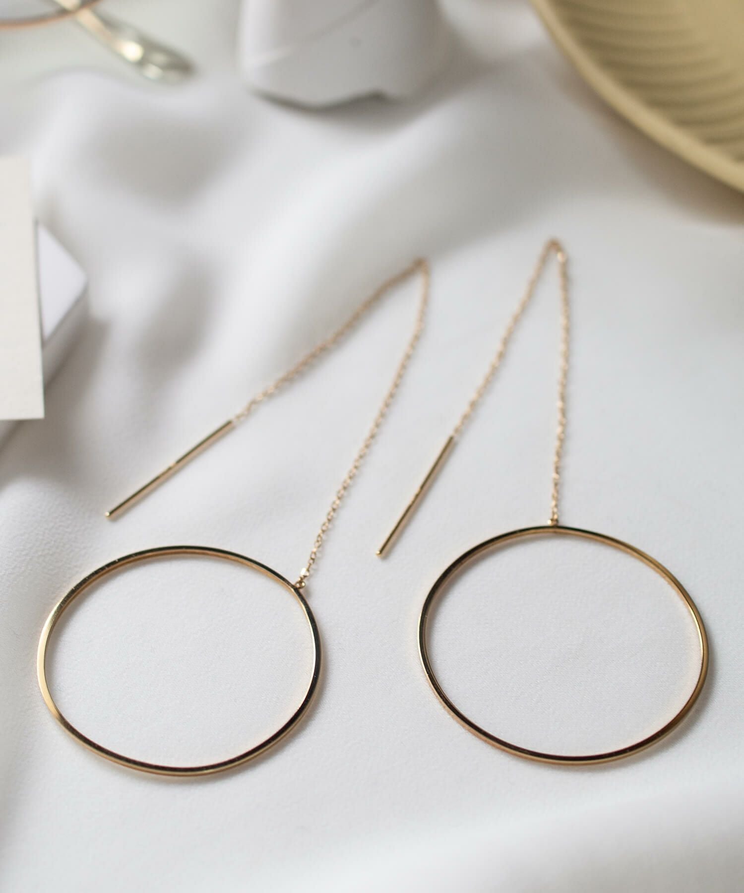 K10 Elegant Hoop Chain Earrings DENEB K10 -デネブ- | Ops.(オプス