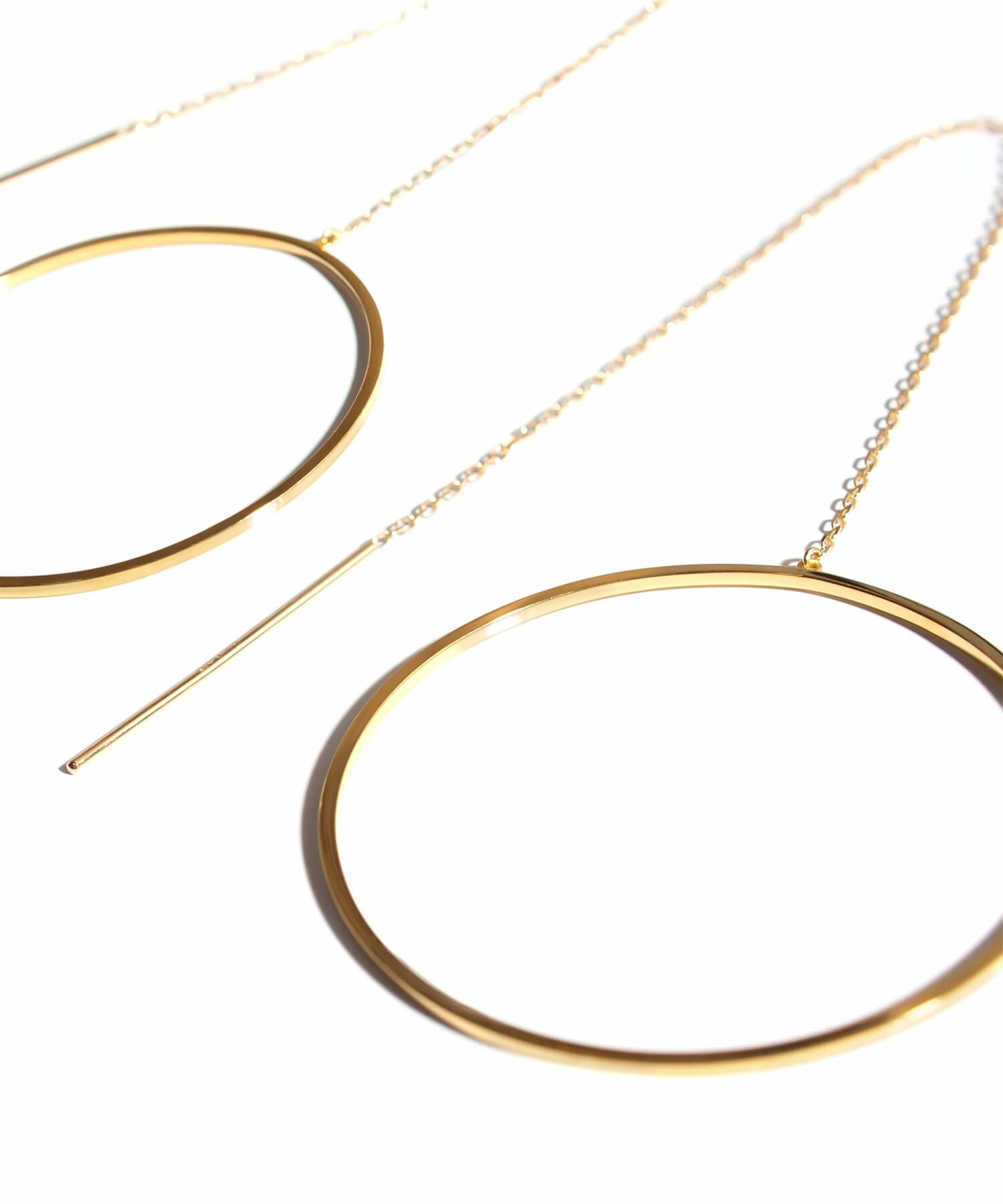 K10 Elegant Hoop Chain Earrings DENEB K10 -デネブ- | Ops.(オプス
