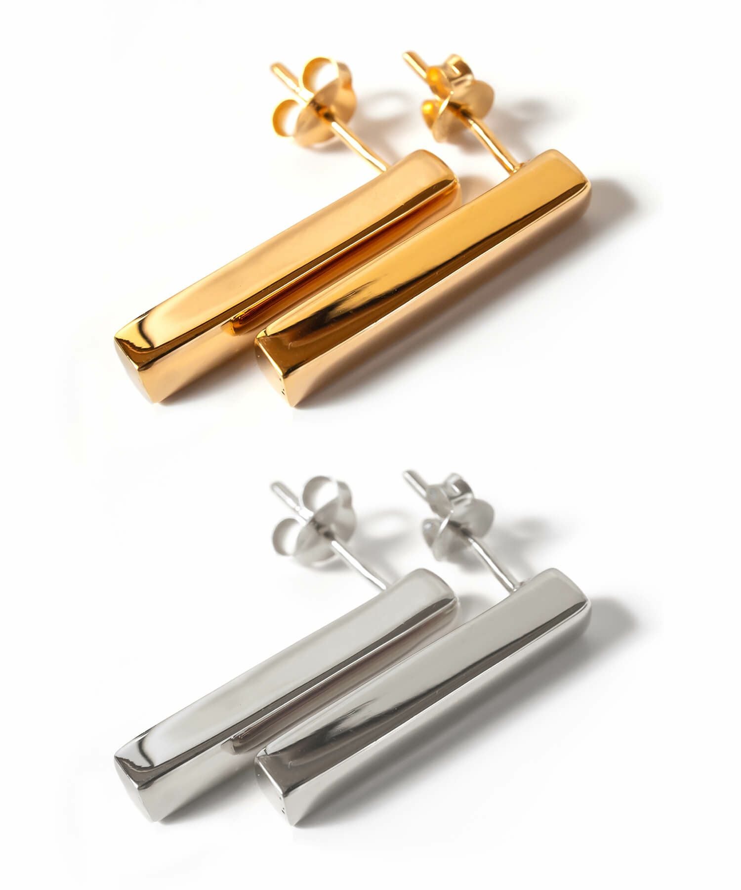 L'Appartement│アグメスゴールドピアス（シルバー925） Silver925 Minimal Bar Earrings LOKA -ロカ- | Ops.(オプス)公式ストア