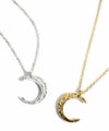 【訳ありアウトレット品】★通常価格→アウトレット価格 三日月 月 ネックレス レディース シンプル シルバー ネックレス 【Luneve ルネーブ】 クレセント ムーン 金属アレルギー対応 シルバー925 silver925 たたき 小豆チェーン 長さ48cm 51cm おしゃれ 大人 可愛い