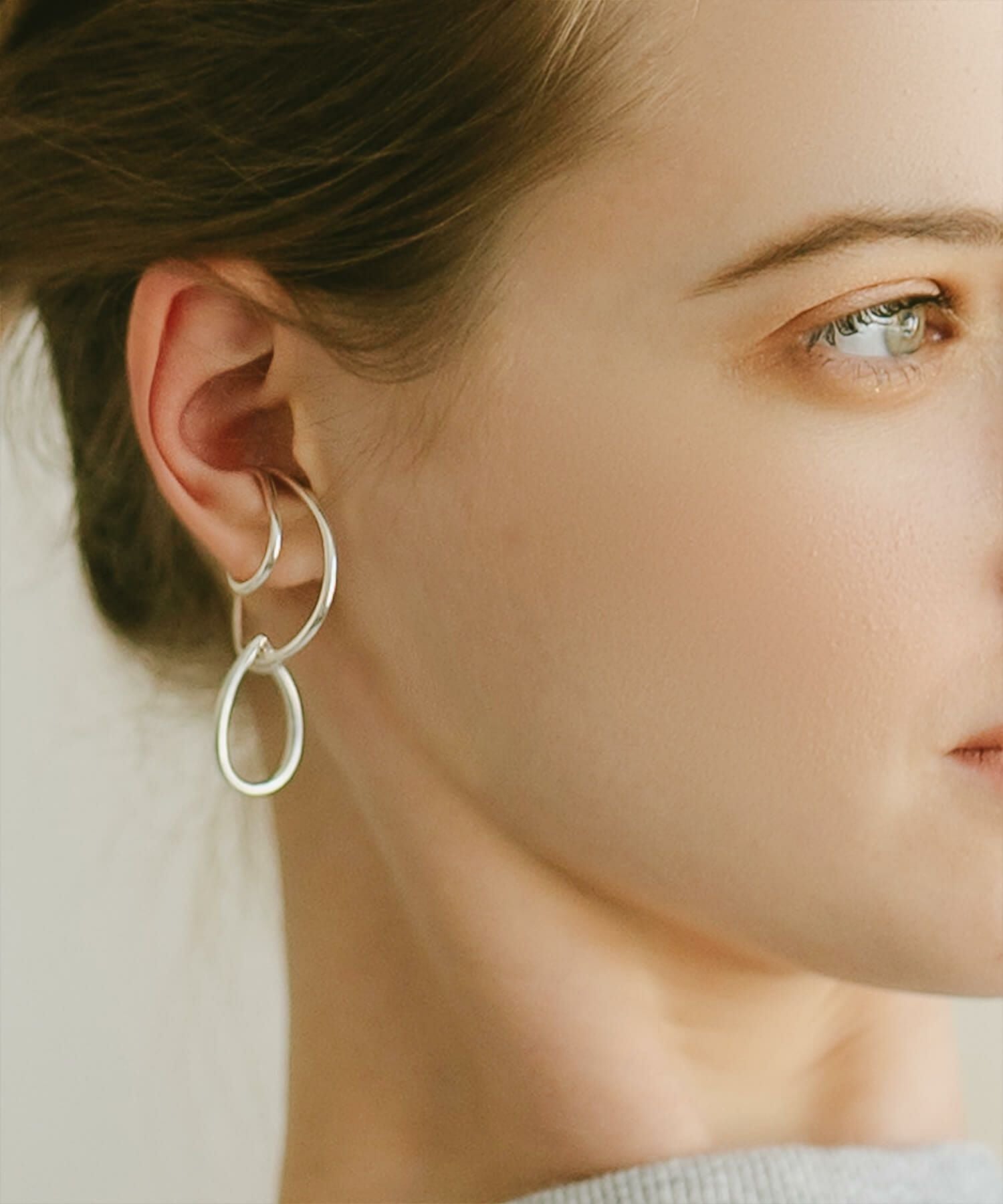 Silver925 Dangle Drop Charm Earcuff LOITSU -ロイツ- | Ops.(オプス