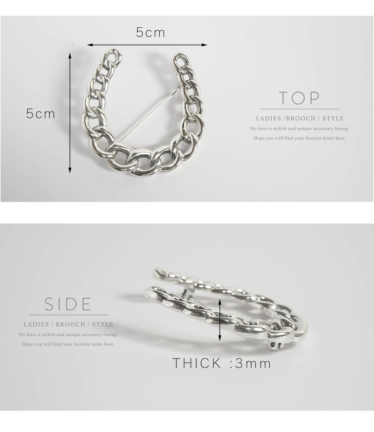 Silver925 Lucky Horseshoe Brooch AVERRE -アヴェーレ- | Ops.(オプス