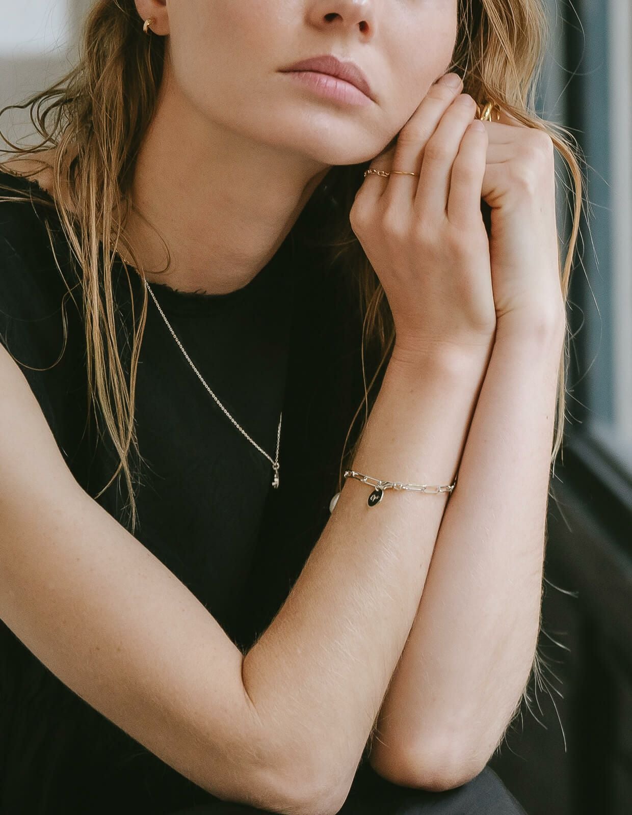 Silver925 Chunky Silver Box Chain Bracelet RONOEL -ロノエル- | Ops Silver925 Chunky Silver Box Chain Bracelet RONOEL -ロノエル- | Ops