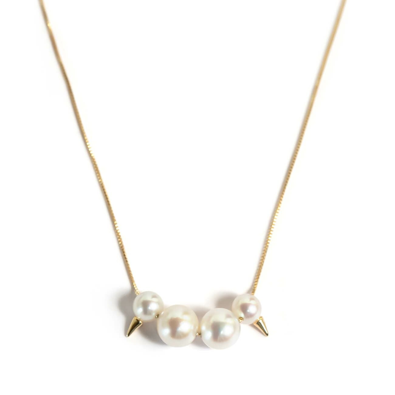 K10 Spike Studs Pearl Necklace QUATLUNE -カトルネ- | Ops.(オプス
