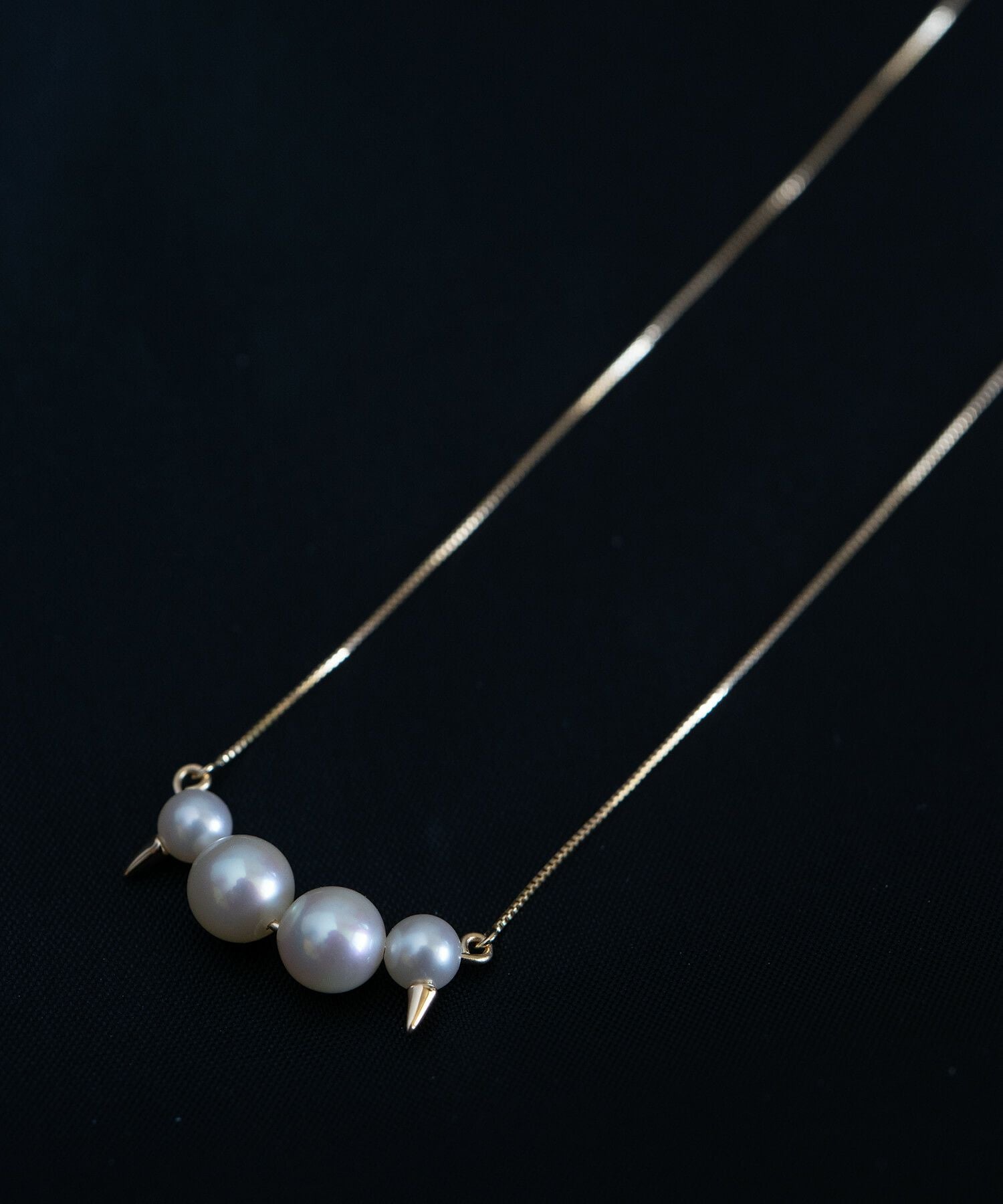 K10 Spike Studs Pearl Necklace QUATLUNE -カトルネ- | Ops.(オプス