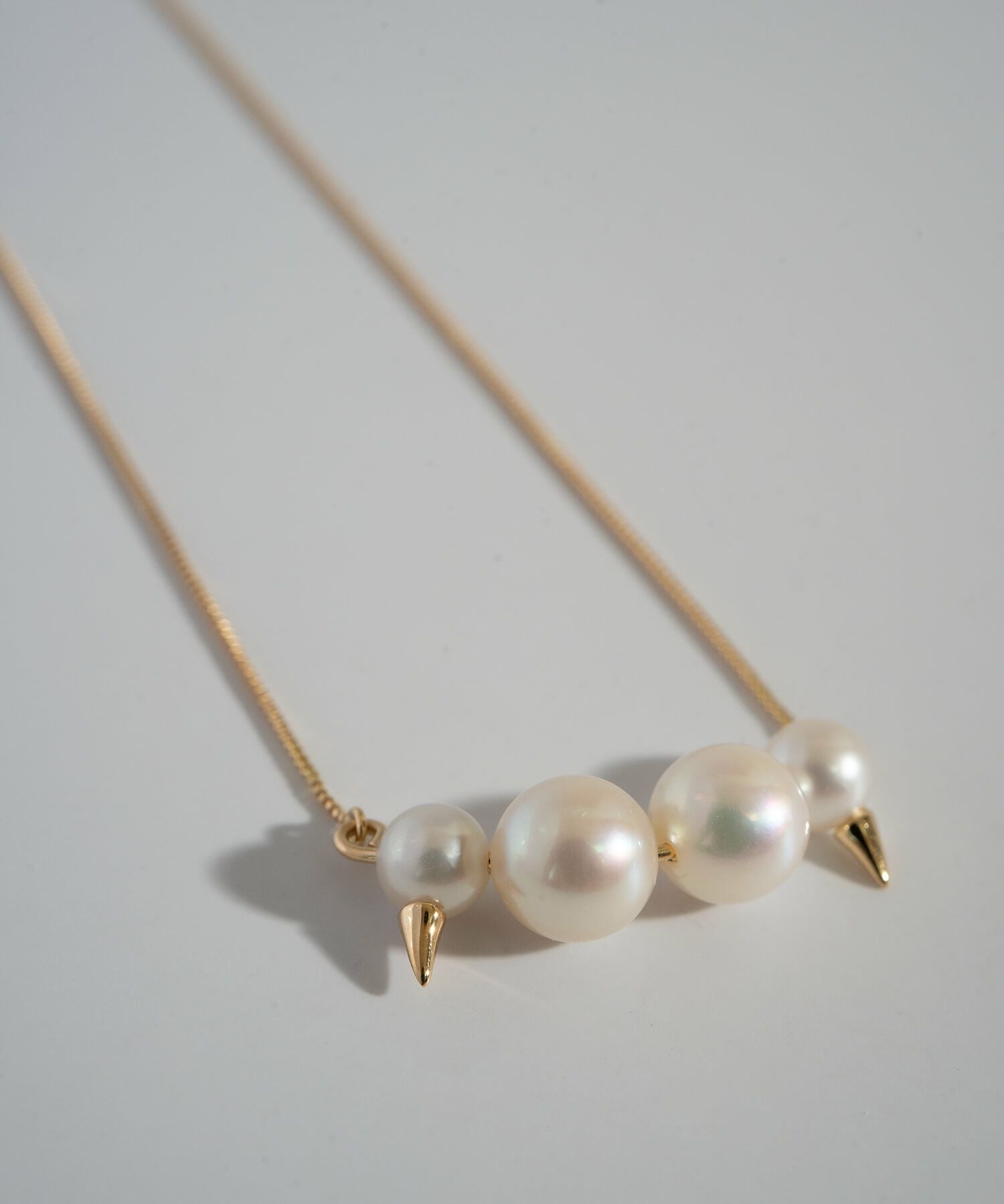 K10 Spike Studs Pearl Necklace QUATLUNE -カトルネ- | Ops.(オプス
