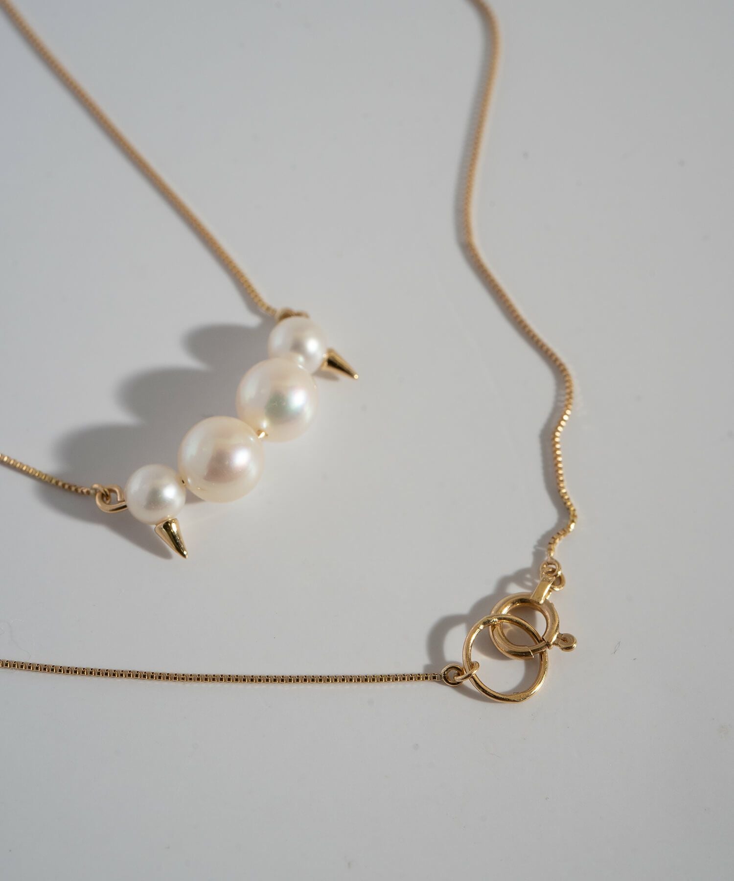 K10 Spike Studs Pearl Necklace QUATLUNE -カトルネ- | Ops.(オプス