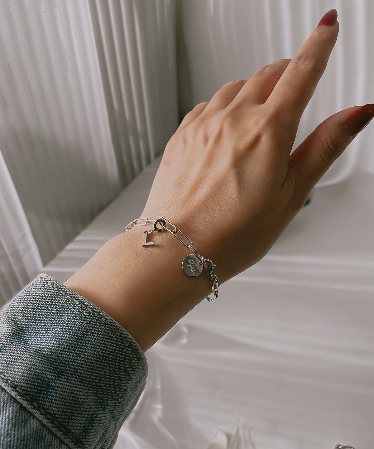 金属アレルギー対応 シルバー925 ゴールド ブレスレット レディース チェーン 【Ronoel ロノエル】 18K仕上げ チェーンブレスレット 鎖 留め具 シルバー925 太め 大ぶり ざっくり バングル 金属アレルギー対応 おしゃれ