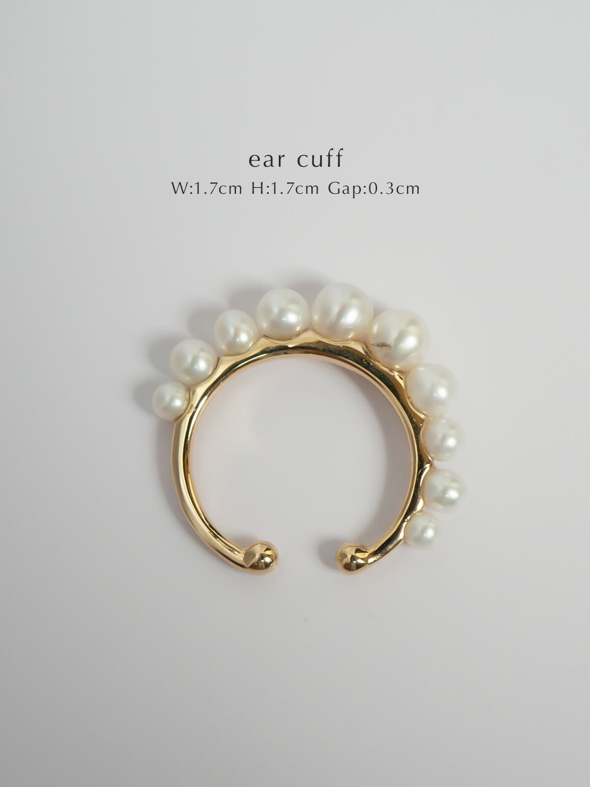 k10 arpege パール装飾　イヤーカフ　ピアス K10 Tambourine Pearl Earcuff PANDERETTA -パンデレッタ- | Ops