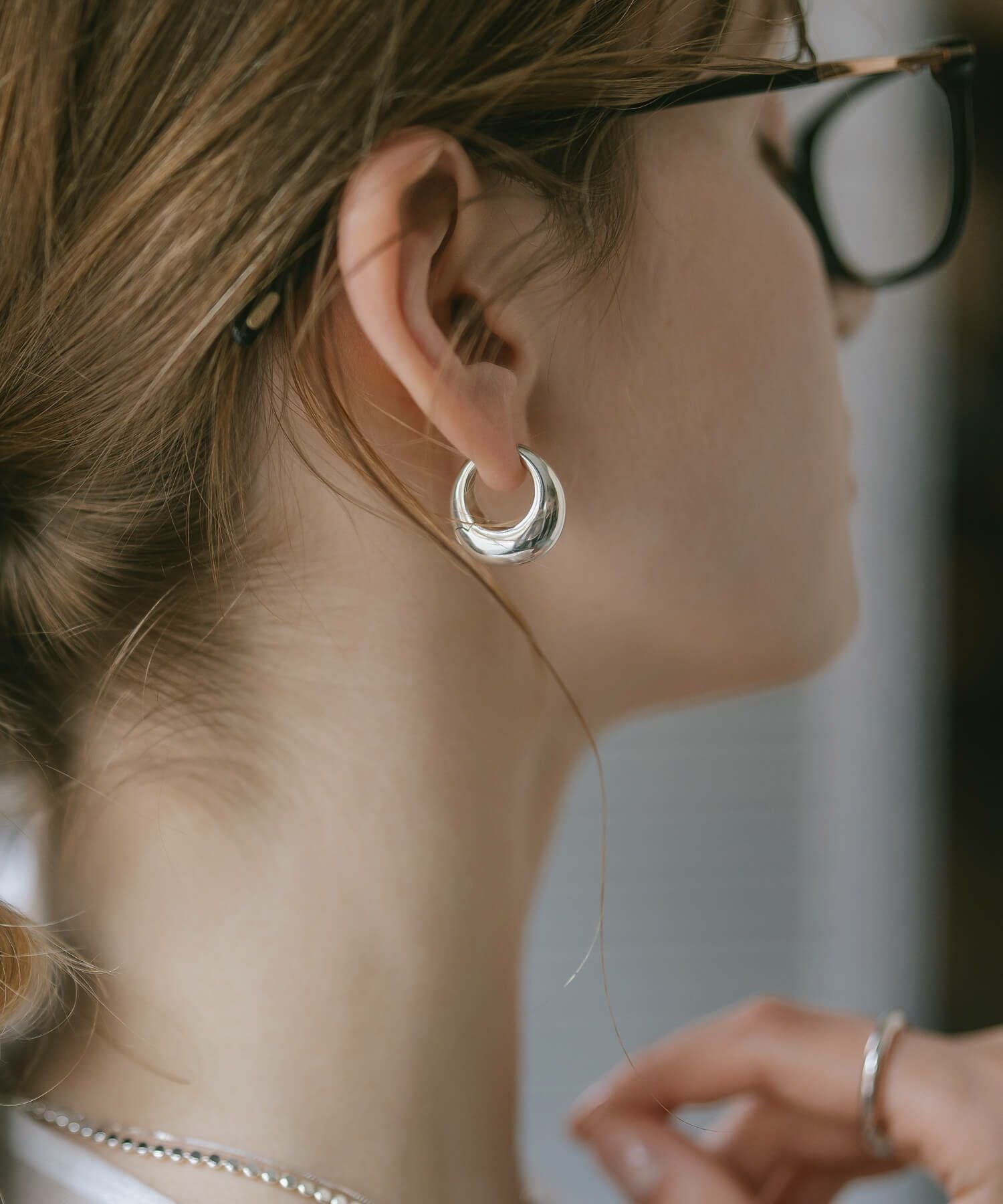 Silver925 Plump Hoop Earrings CAPALLE -カパレ- | Ops.(オプス)公式