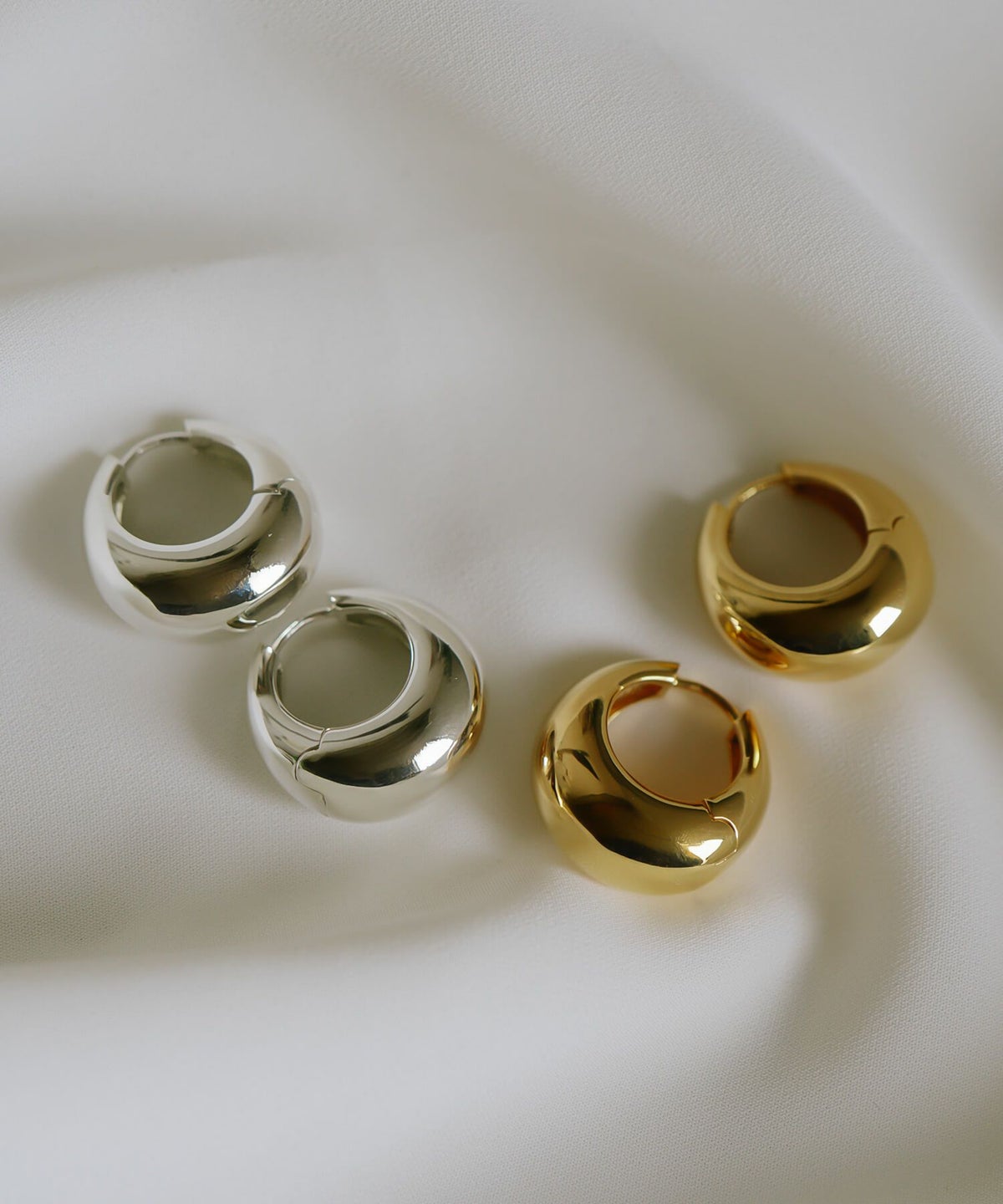 フープピアス 大ぶり　シルバー925 レディース シンプル