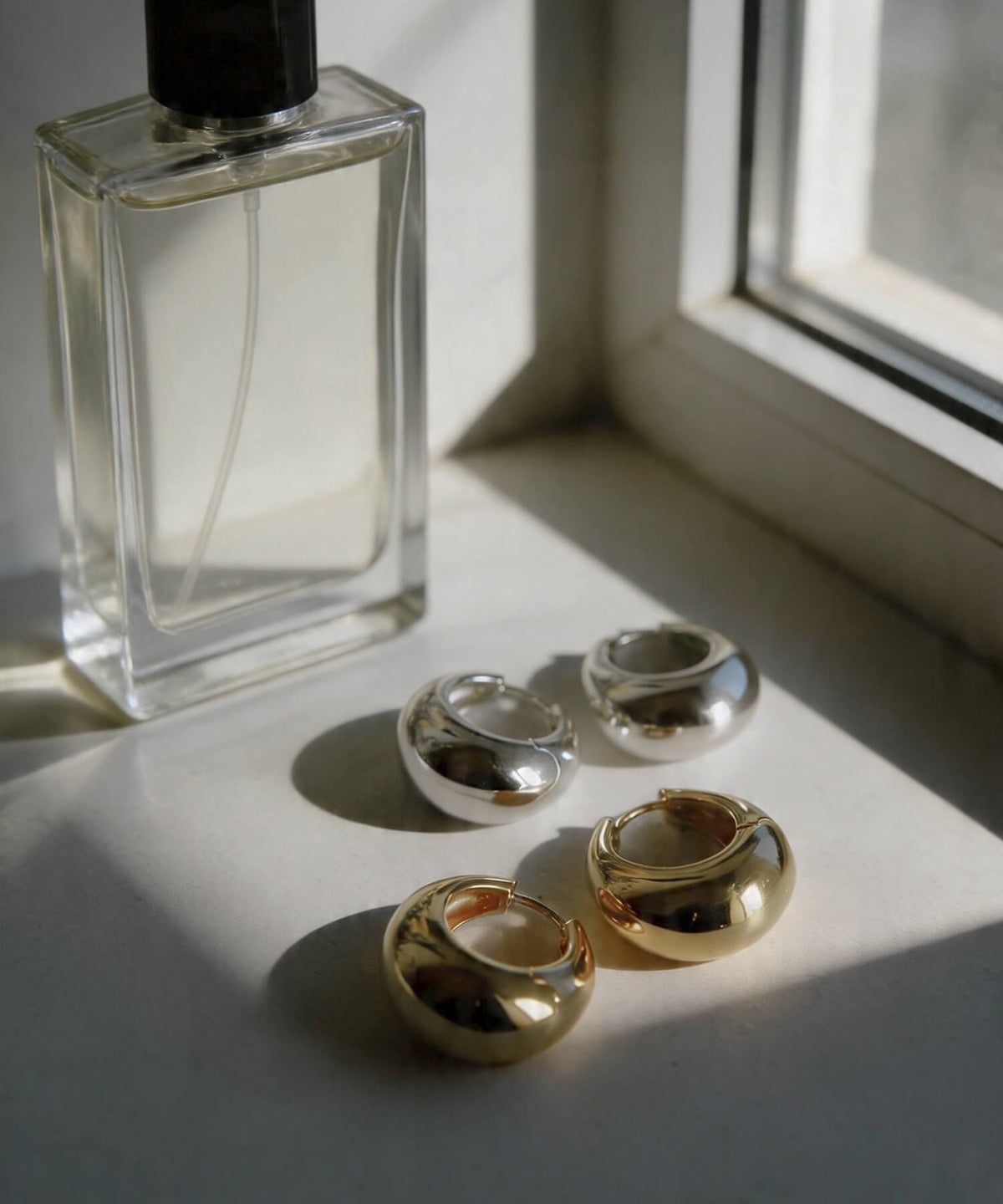 フープピアス 大ぶり　シルバー925 レディース シンプル