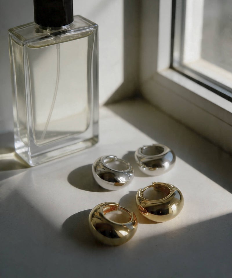 フープピアス 大ぶり　シルバー925 レディース シンプル