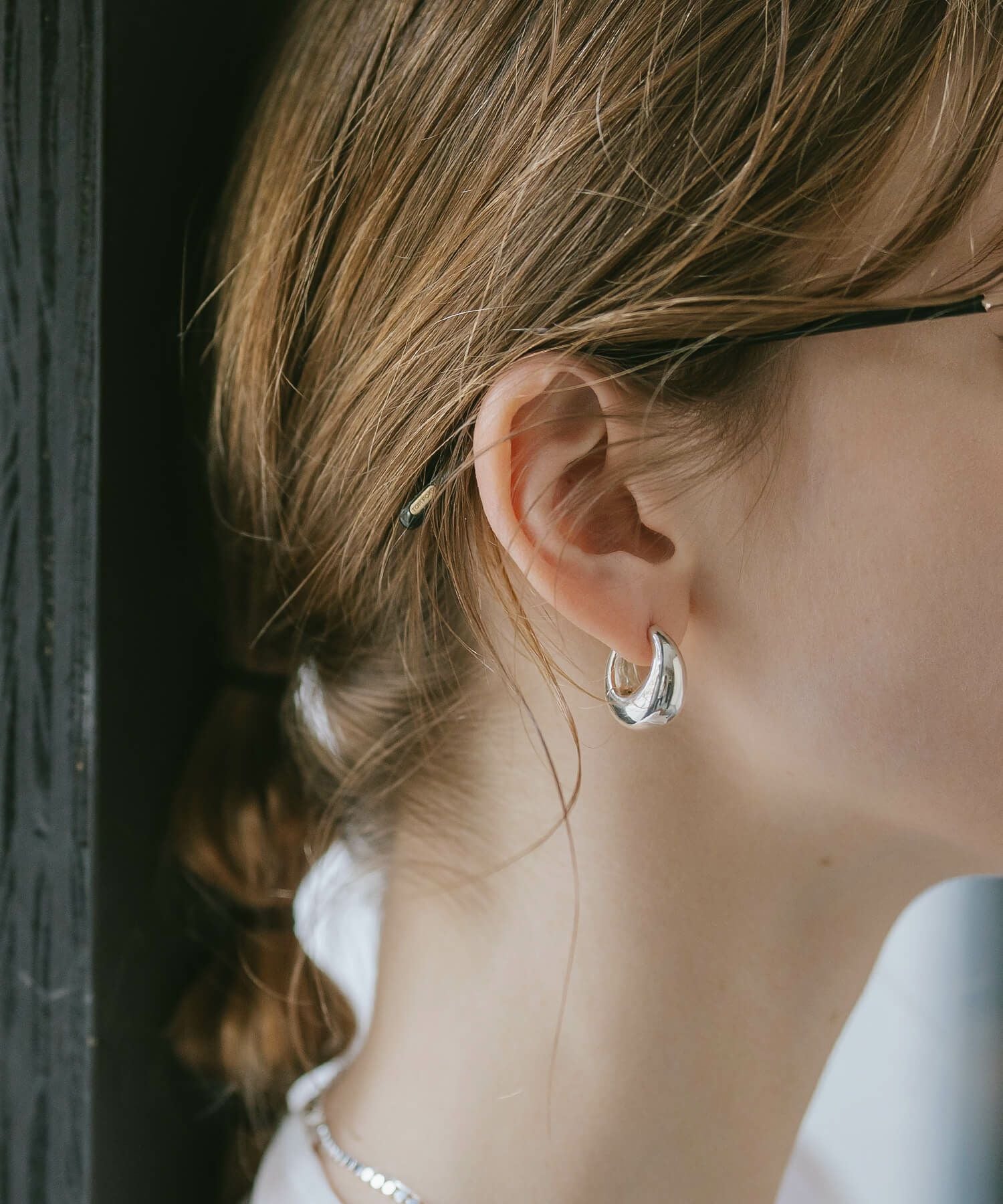 シルバー925 silver シンプルフラットフープピアス/軽研磨仕上げ シルバー925 シンプルフープピアス 2mm フープピアス メンズ