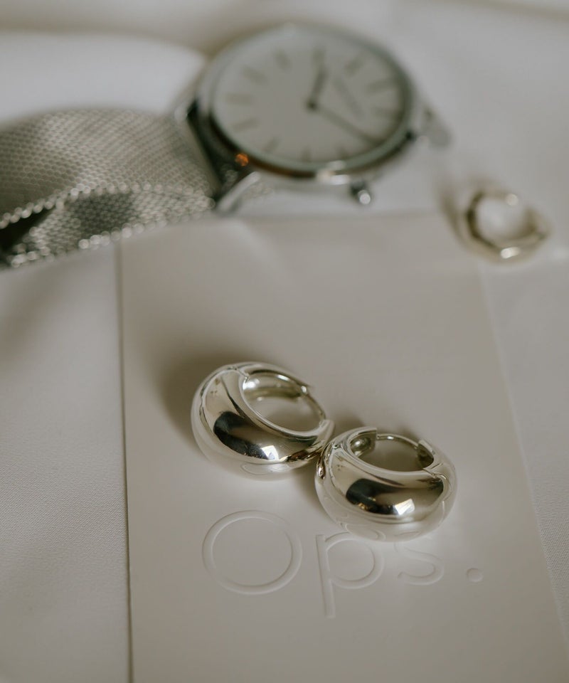 フープピアス 大ぶり　シルバー925 レディース シンプル ブランド