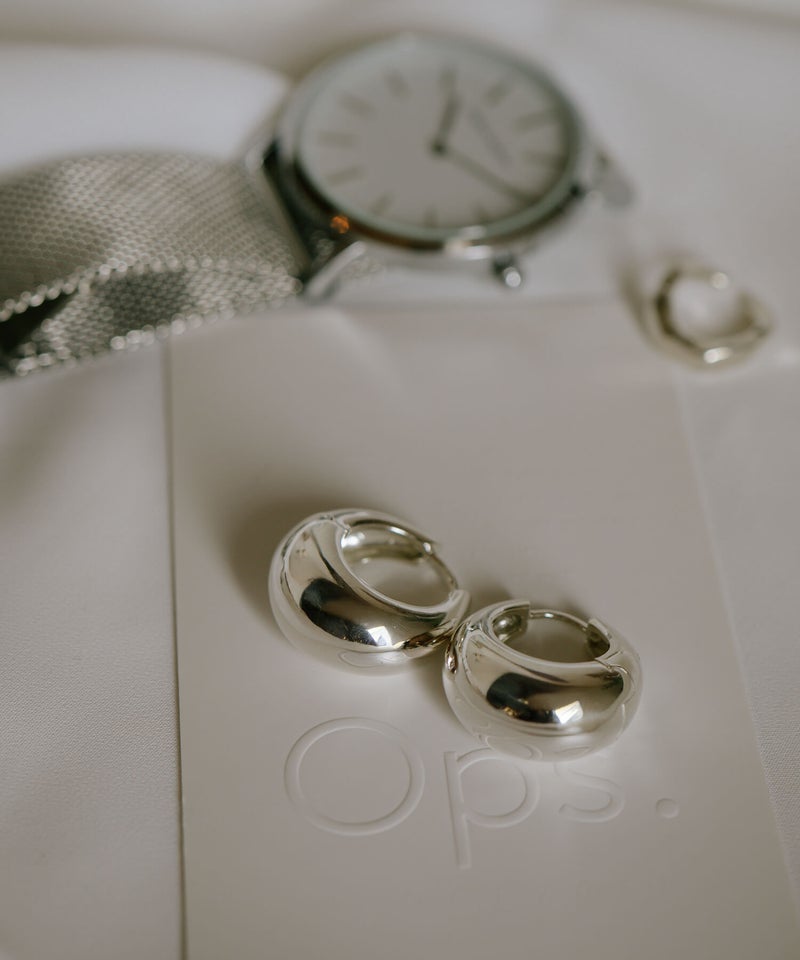 フープピアス 大ぶり　シルバー925 レディース シンプル ブランド