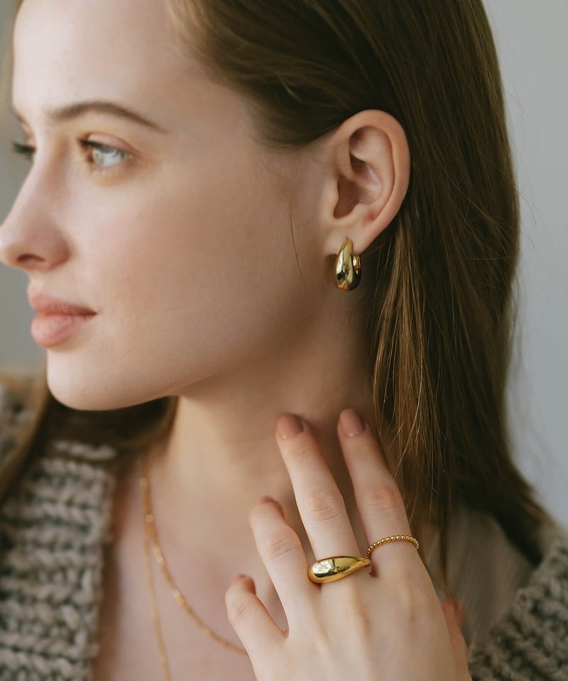 フープピアス 大ぶり　シルバー925 レディース シンプル ブランド