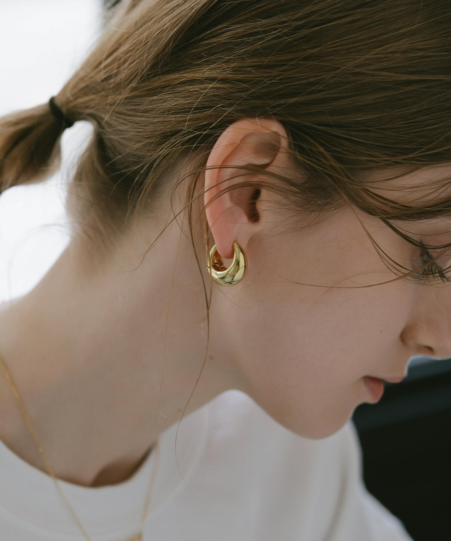 Silver925 Plump Hoop Earrings CAPALLE -カパレ- | Ops.(オプス)公式