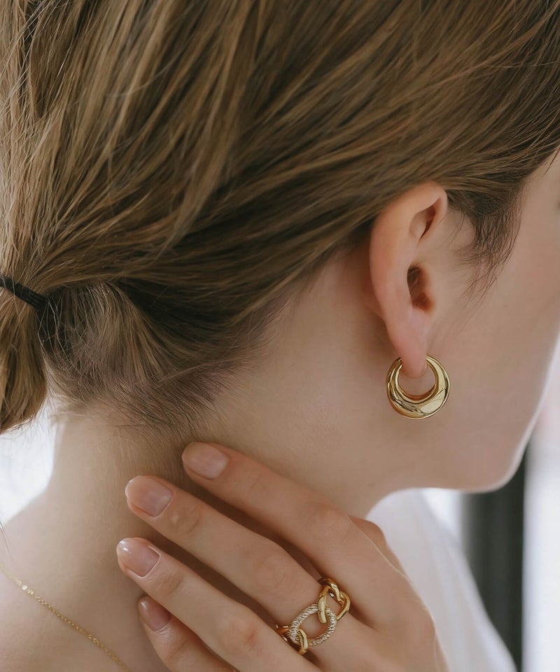 フープピアス 大ぶり　シルバー925 レディース シンプル ブランド