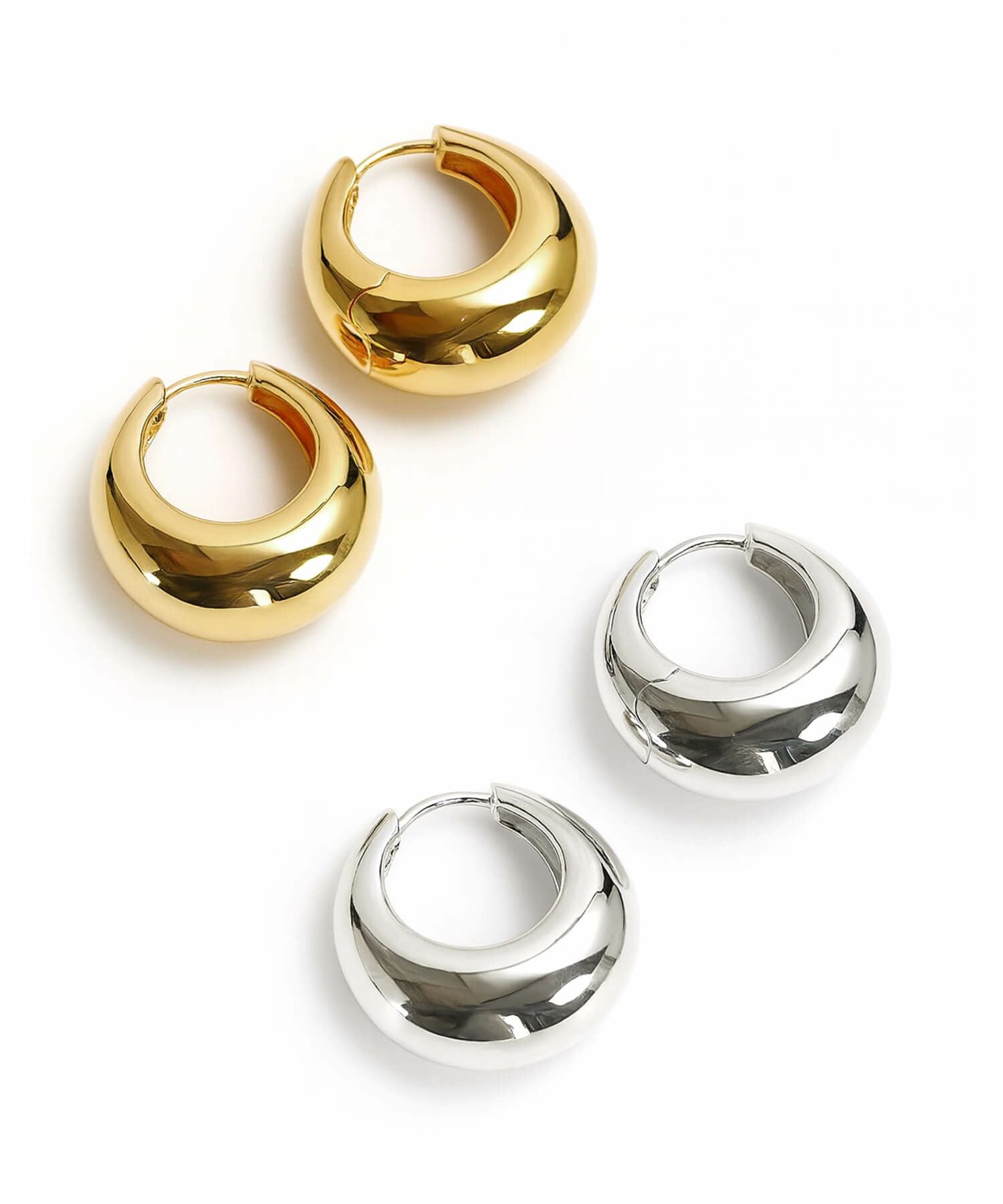 Silver925 Plump Hoop Earrings CAPALLE -カパレ- | Ops.(オプス)公式