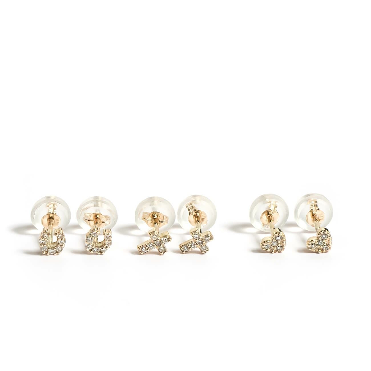 Tiny Diamond Motif Gold Necklace MELE NK -メレネックレス- | Ops