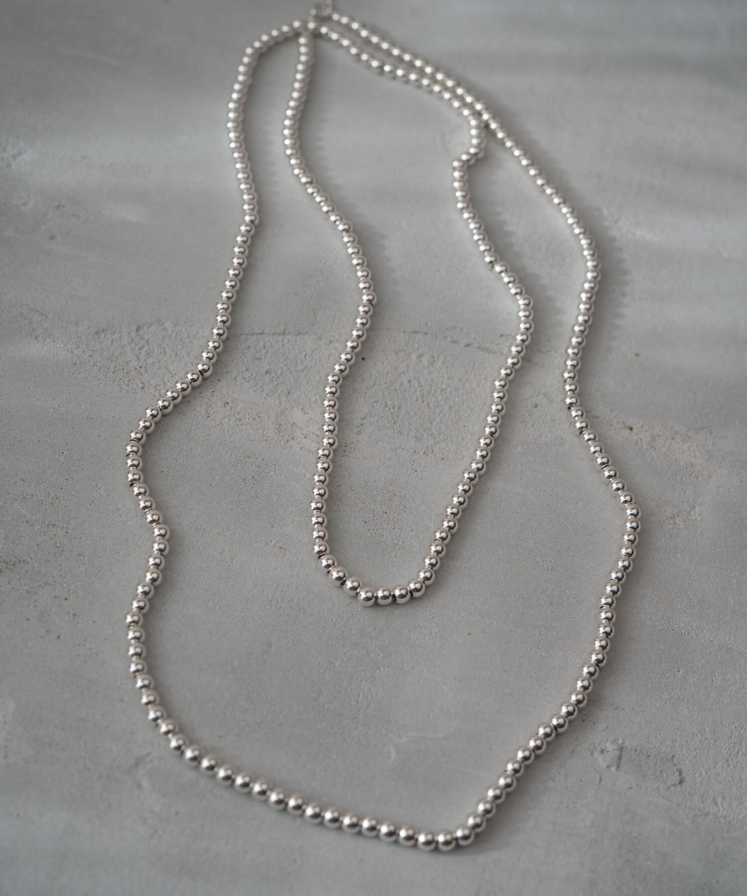 Silver925 Ball Chain Necklace -パルミラ ロング- | Ops.(オプス)公式
