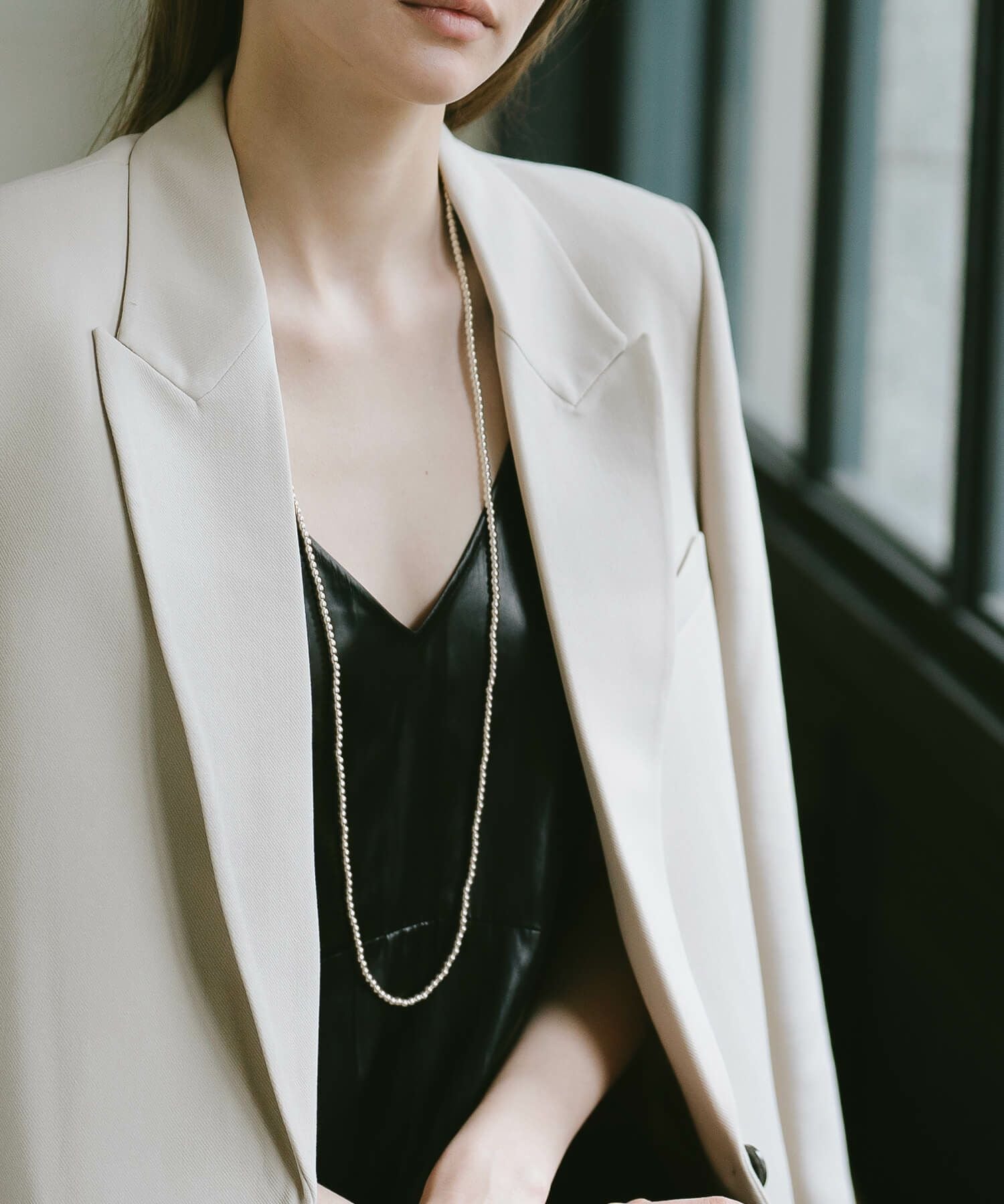 Silver925 Ball Chain Necklace -パルミラ ロング- | Ops.(オプス)公式