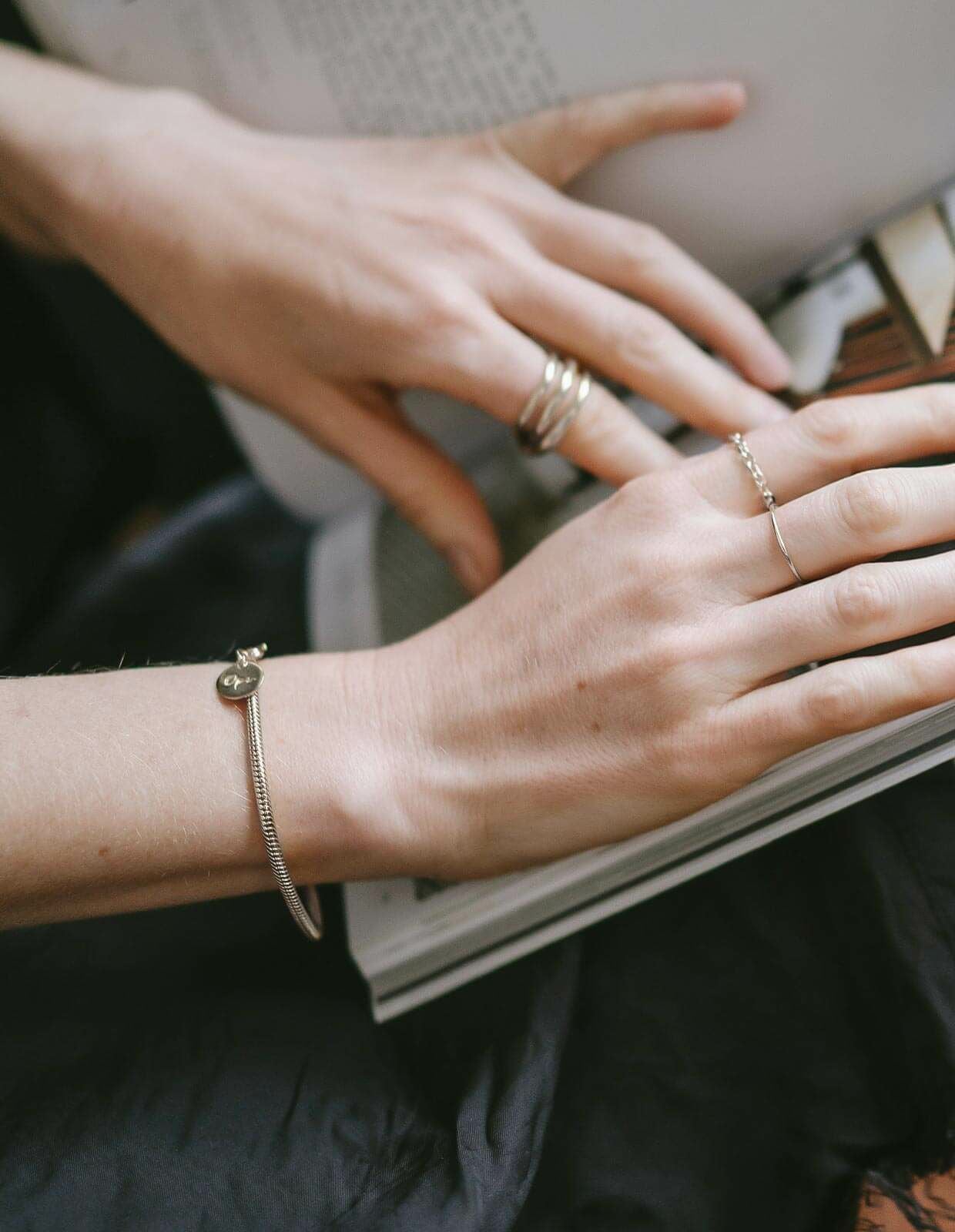 Silver925 Thick Snake Chain Bracelet VENEC BULKY -べネックバルキー