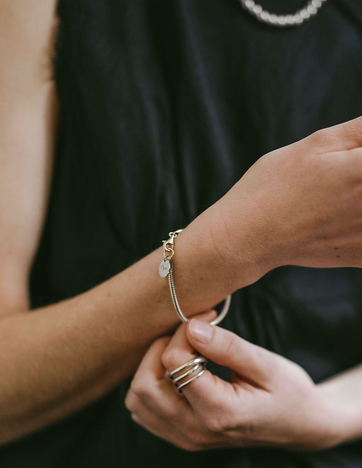 Silver925 Thick Snake Chain Bracelet VENEC BULKY -べネックバルキー