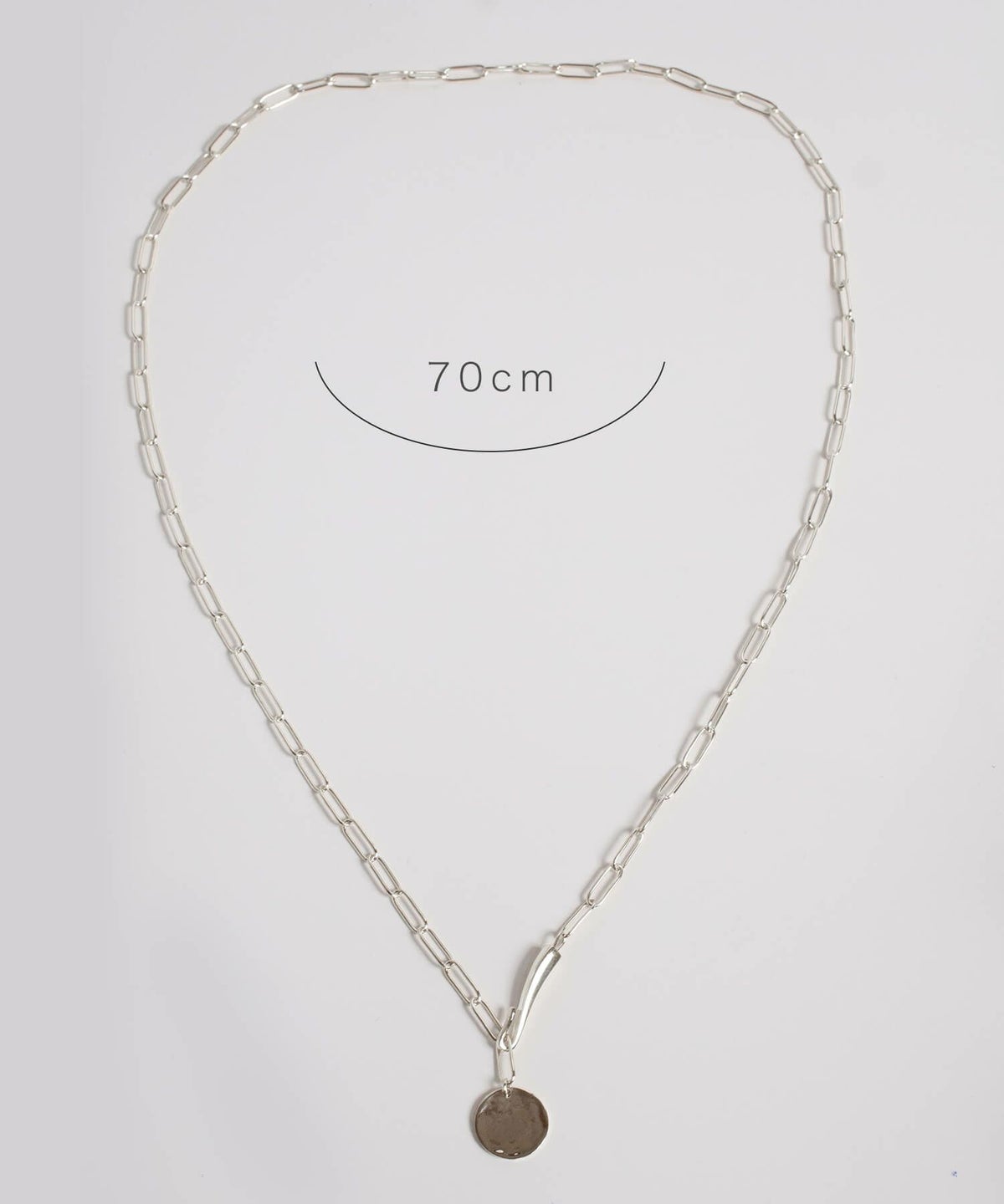 訳ありアウトレット品 通常価格→アウトレット価格 無地 コイン ネックレス ロング レディース シンプル ゴールド ネックレス 【Novac-blanca ノバックブランカ】 長め ペタル 丸 ラウンド サークル 金属アレルギー対応 シルバー925 silver925 たたき