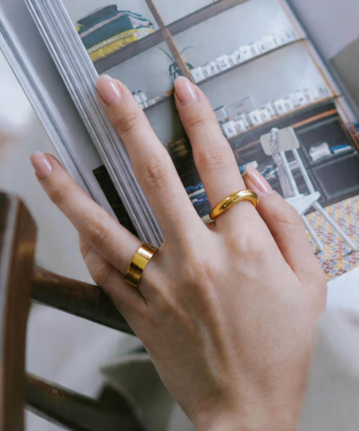 シルバーリング シンプル 親指 リング サムリング 【ULUA ウルア】 ウェーブ クラシック バンドリング 人差し指 指輪 レディース silver925 リング シルバー925 デザインリング カジュアル フォーマル 金属アレルギー 安心 ジュエリー アクセサリー 地金 指輪 重ね付け 軽量