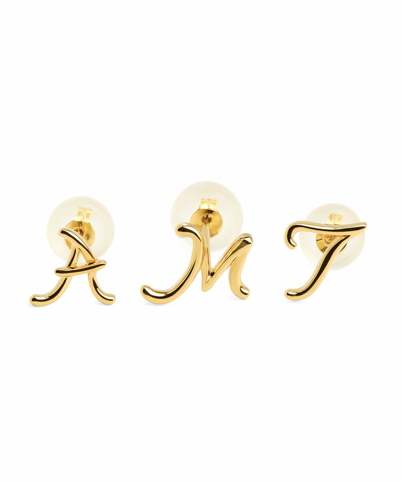 LORO イニシャルピアス【ｆ】K18YG k18 ピアス イニシャル Mollica Lettera -モリカ レッテラ- | Ops