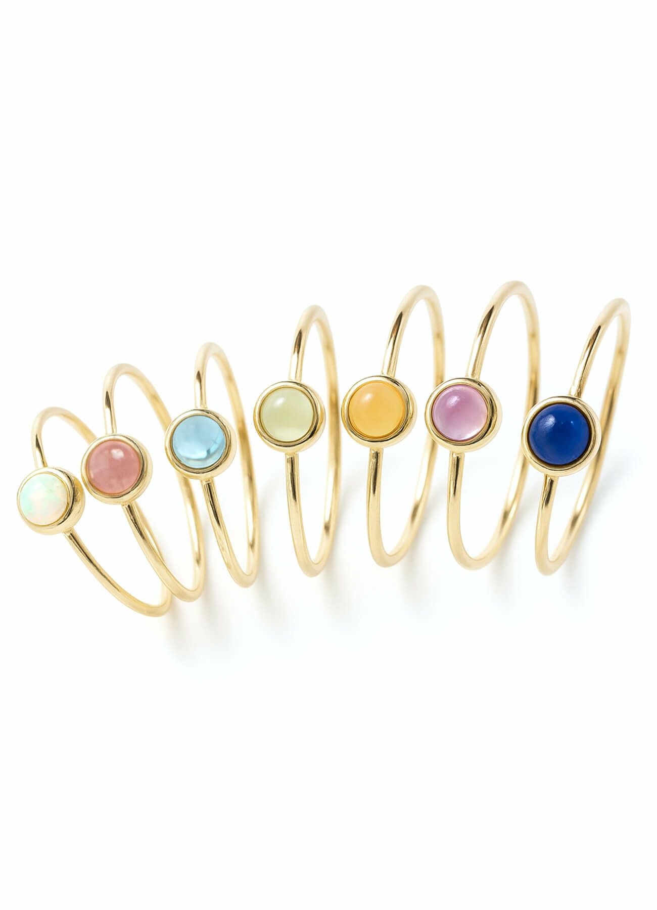 カボションカット 7カラー お守り 天然石ネックレス- | Ops.(オプス