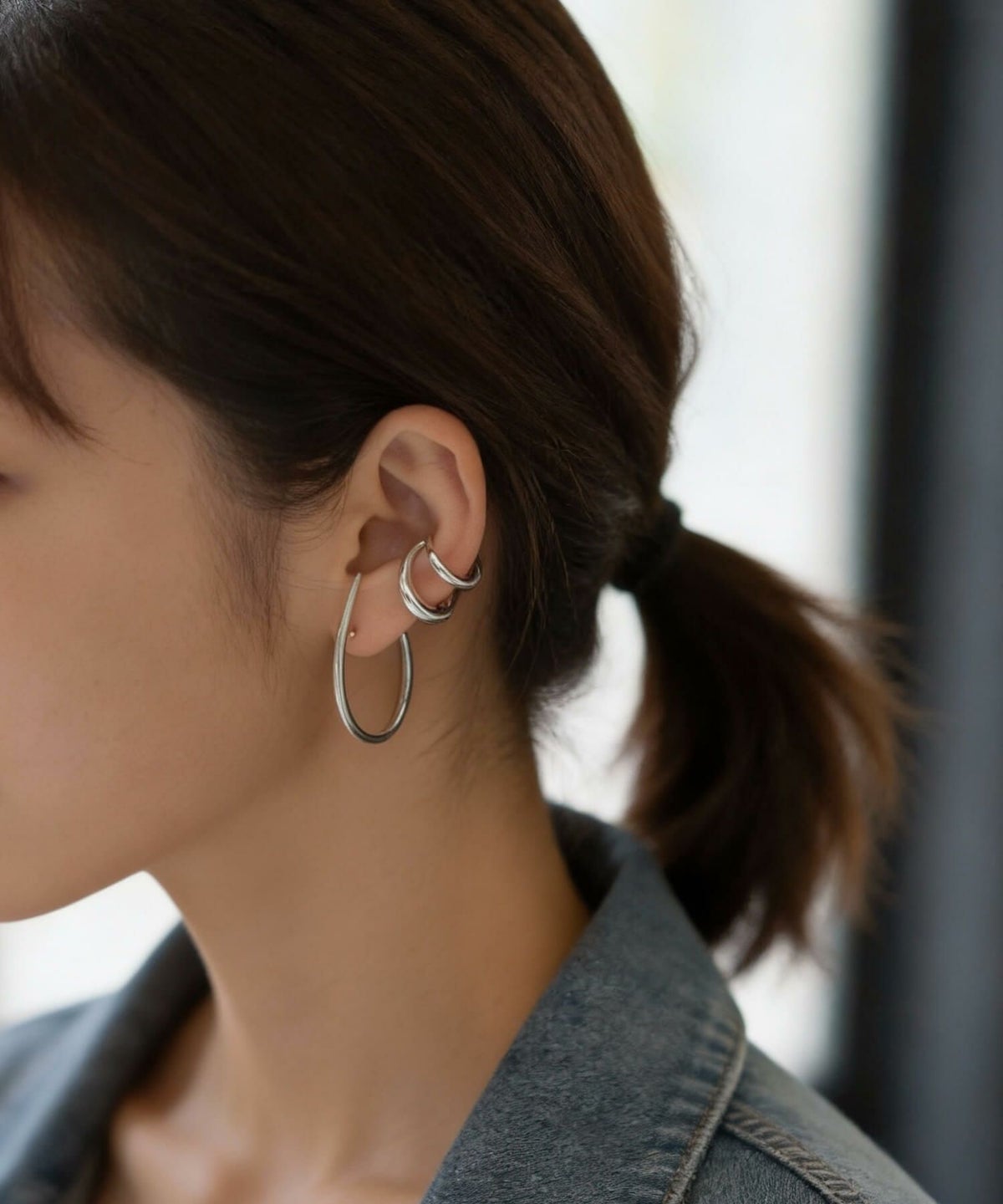 【訳ありアウトレット品】 ピアス フープ 【VIIDA ヴィーダ】 雫 ドロップ 大ぶり ピアス シンプル レディース 18k ピアス 揺れる 派手 個性 レトロ 大人 可愛い ピアス カジュアル フォーマル