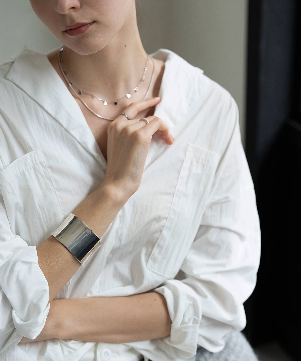 【訳ありアウトレット品】★通常価格→アウトレット価格 シルバー925 バングル 太め【Karpos カルポス】/ シルバー バングル シルバー ワイド カフ バングル ジュエリー アクセサリー レディース 幅広 太め ブレスレット シルバー925 SV925 シンプル silver925 カーブ