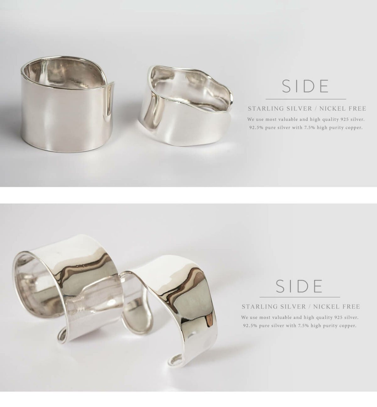 【訳ありアウトレット品】★通常価格→アウトレット価格 シルバー925 バングル 太め【Karpos カルポス】/ シルバー バングル シルバー ワイド カフ バングル ジュエリー アクセサリー レディース 幅広 太め ブレスレット シルバー925 SV925 シンプル silver925 カーブ