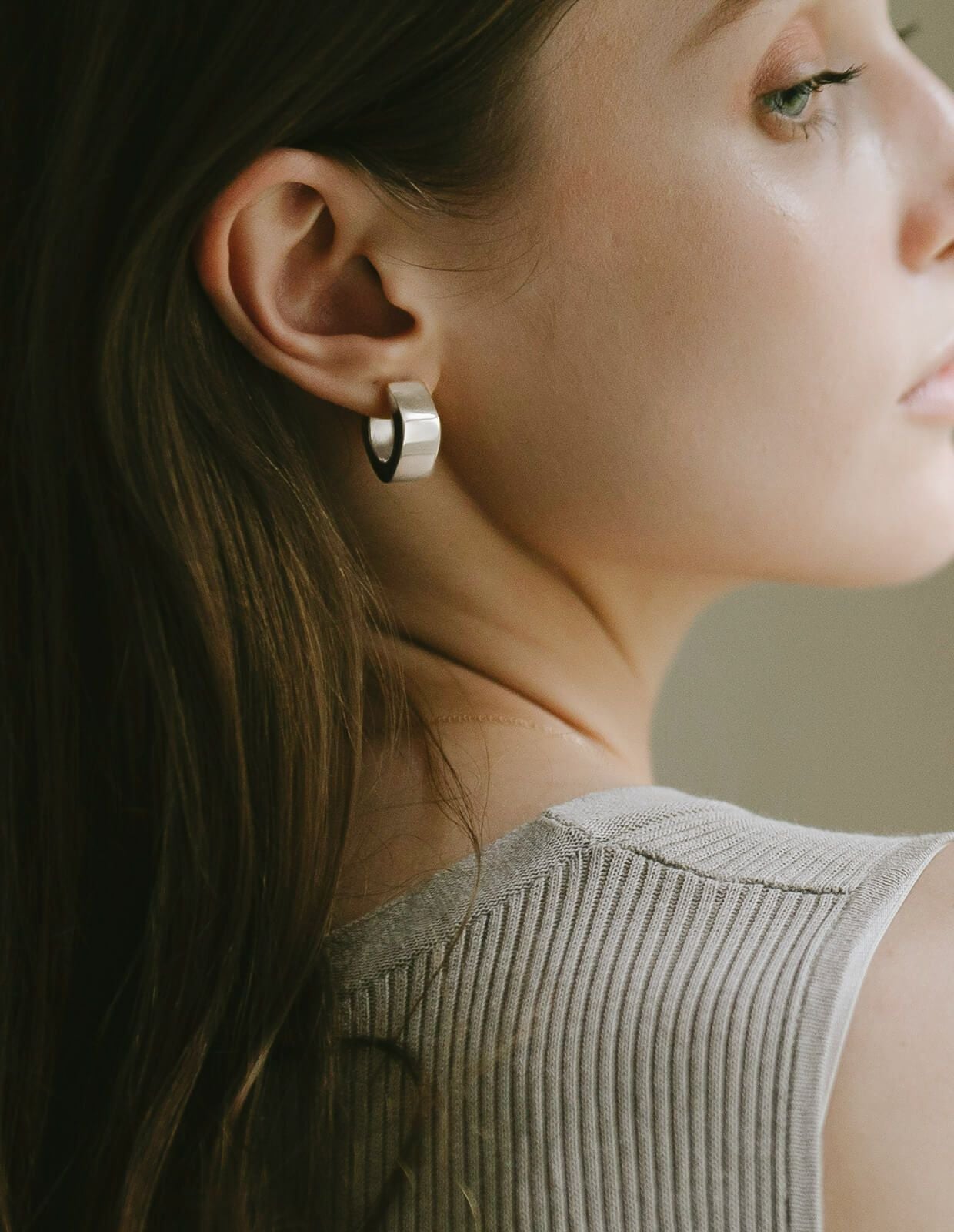 Earrings Hoop Plump Silver925 フープピアス　ミディアム シルバー925 CAPALLE Ops.(オプス)公式 | -カパレ- アクセサリー