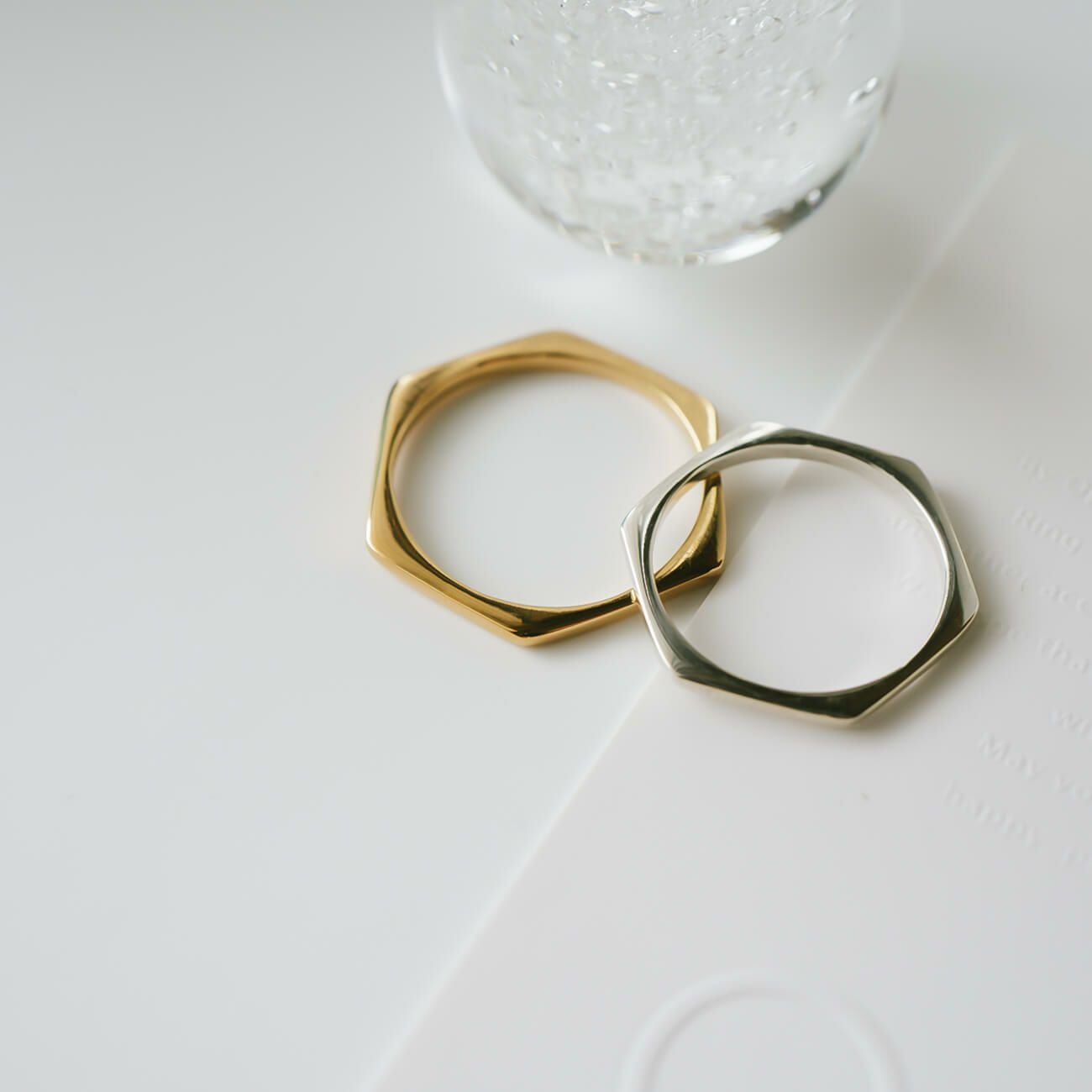 シルバー925 6角形 ドロップ 細め リング LEIKKISA -レイキッサ- | Ops