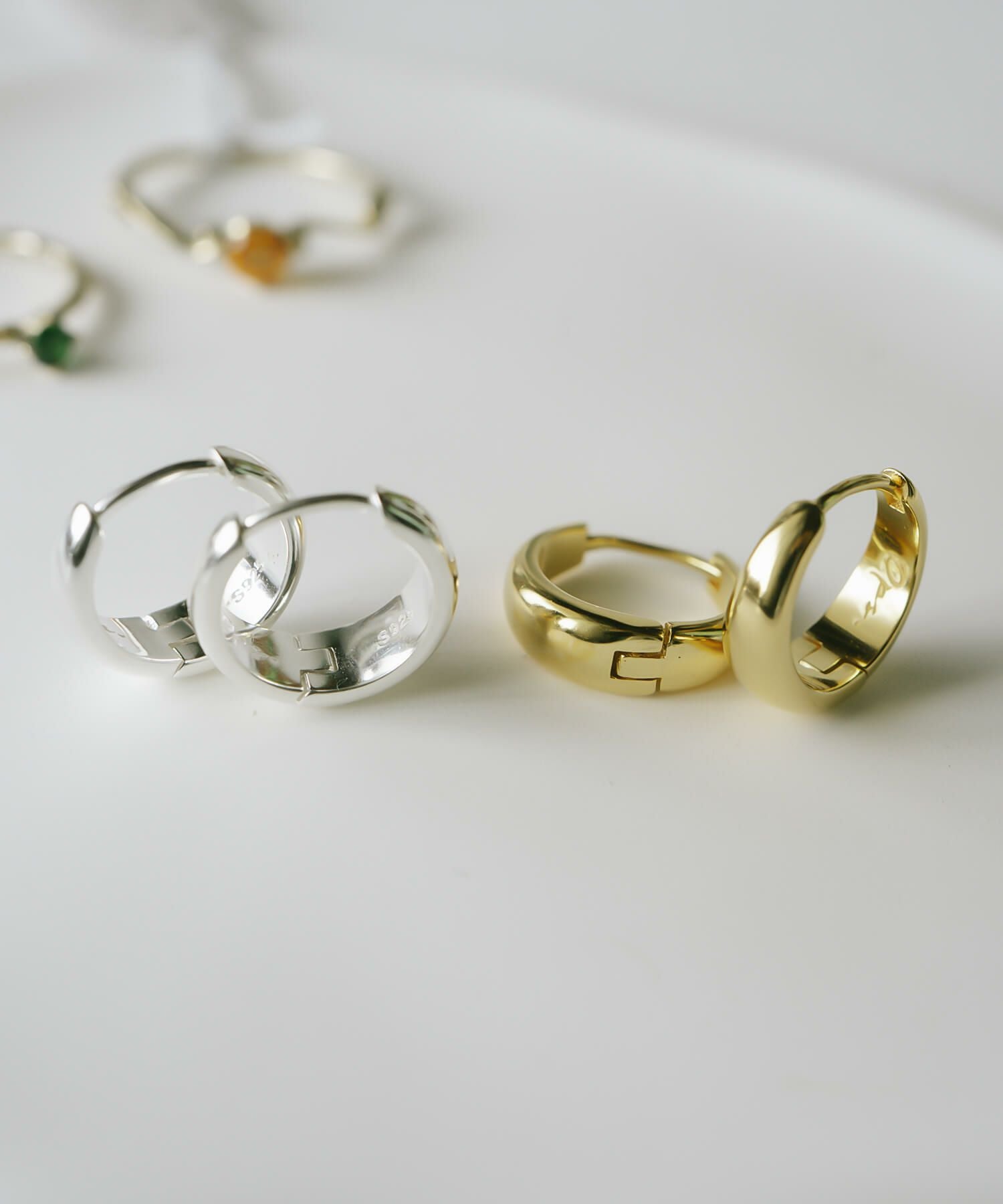 小ぶり フープピアス 【kyklos-moon キクロス・ムーン】 シルバー925