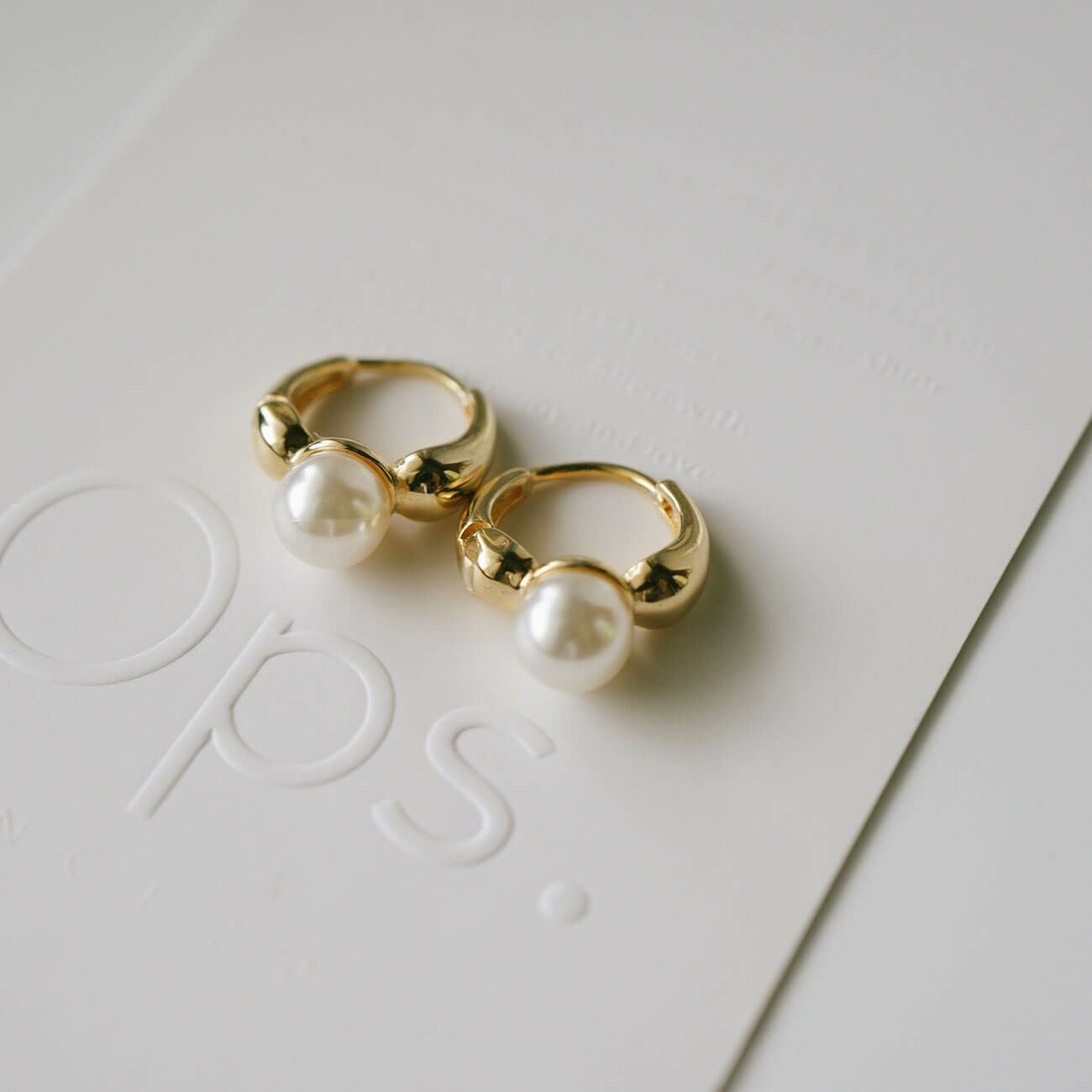 Small Up and Down Hoop パールピアス パール 小ぶり フープピアス 【kyklos-pearl キクロス パール