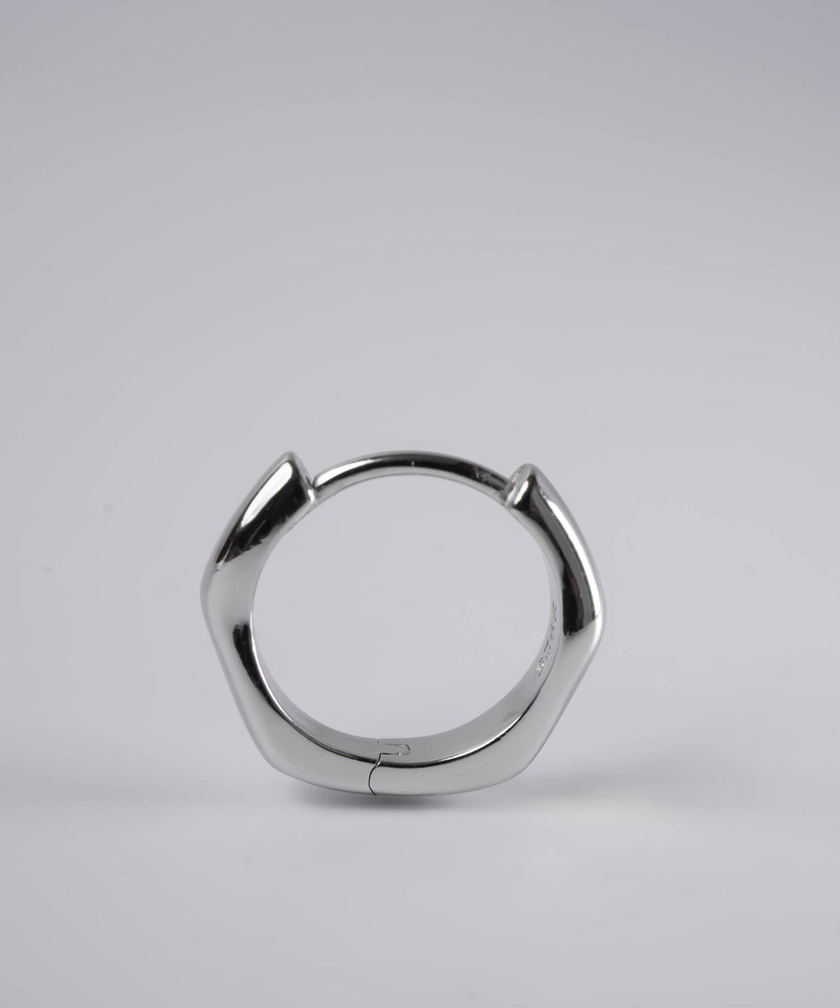 金属アレルギー対応ピアスフープ小さめ【kyklos-waveキクロス・ウェーブ】幾何学ウェーブピアス18k仕上げフープ中折れ式シルバー925フープピアスシルバーゴールドk18小ぶりピアス18金六角ニッケルフリーシンプルピアスレディース